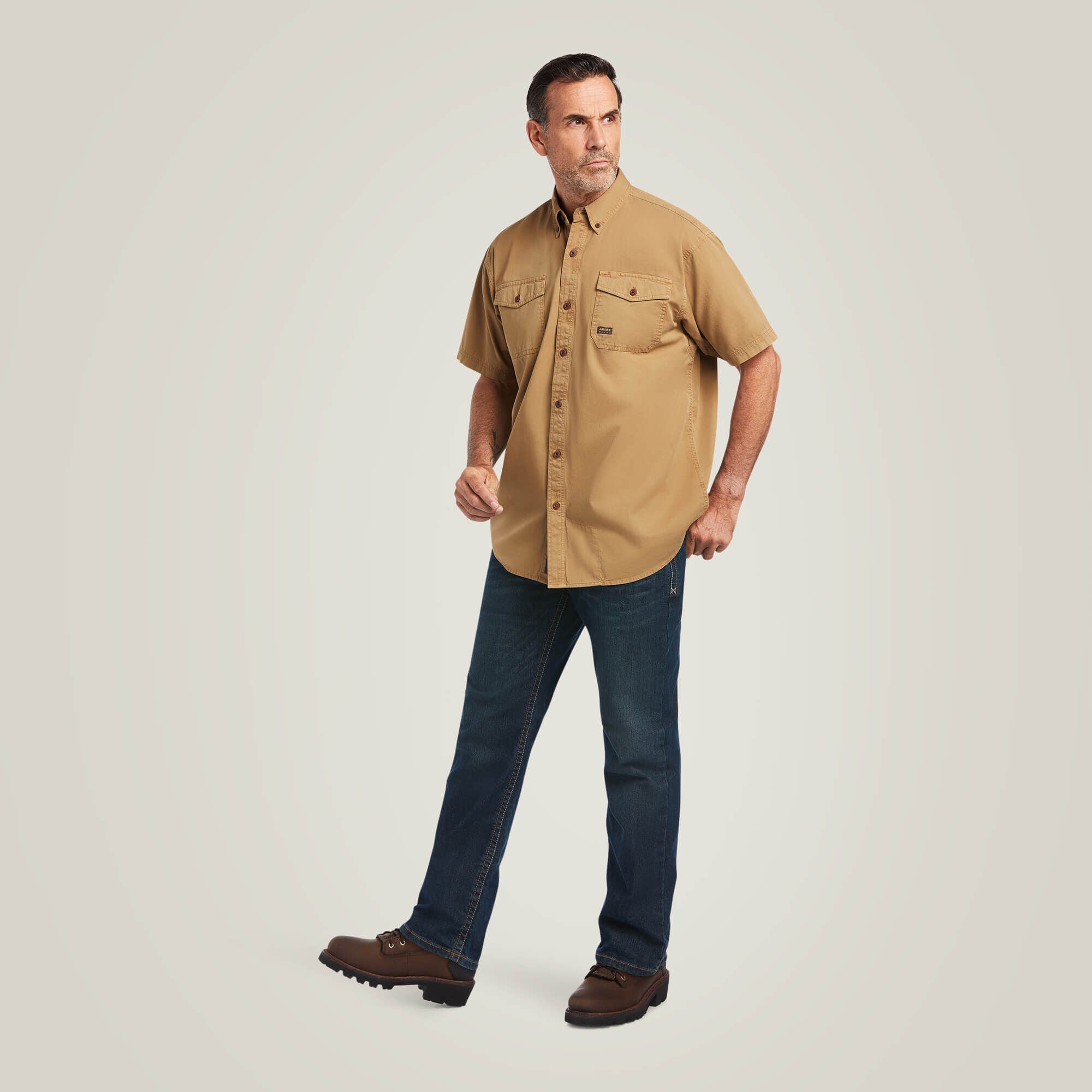 Rebar Washed Twill Work Shirt-Ariat