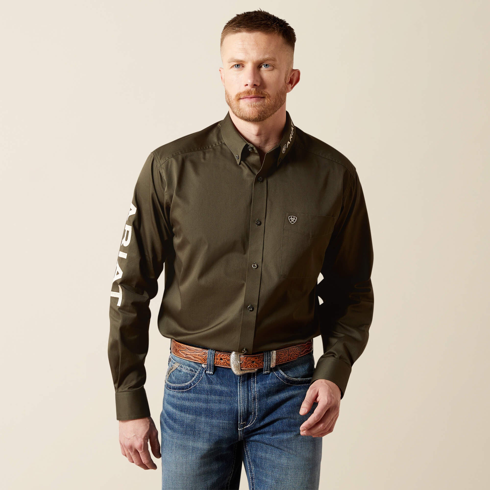 Team Logo Twill Classic Fit Shirt-Ariat