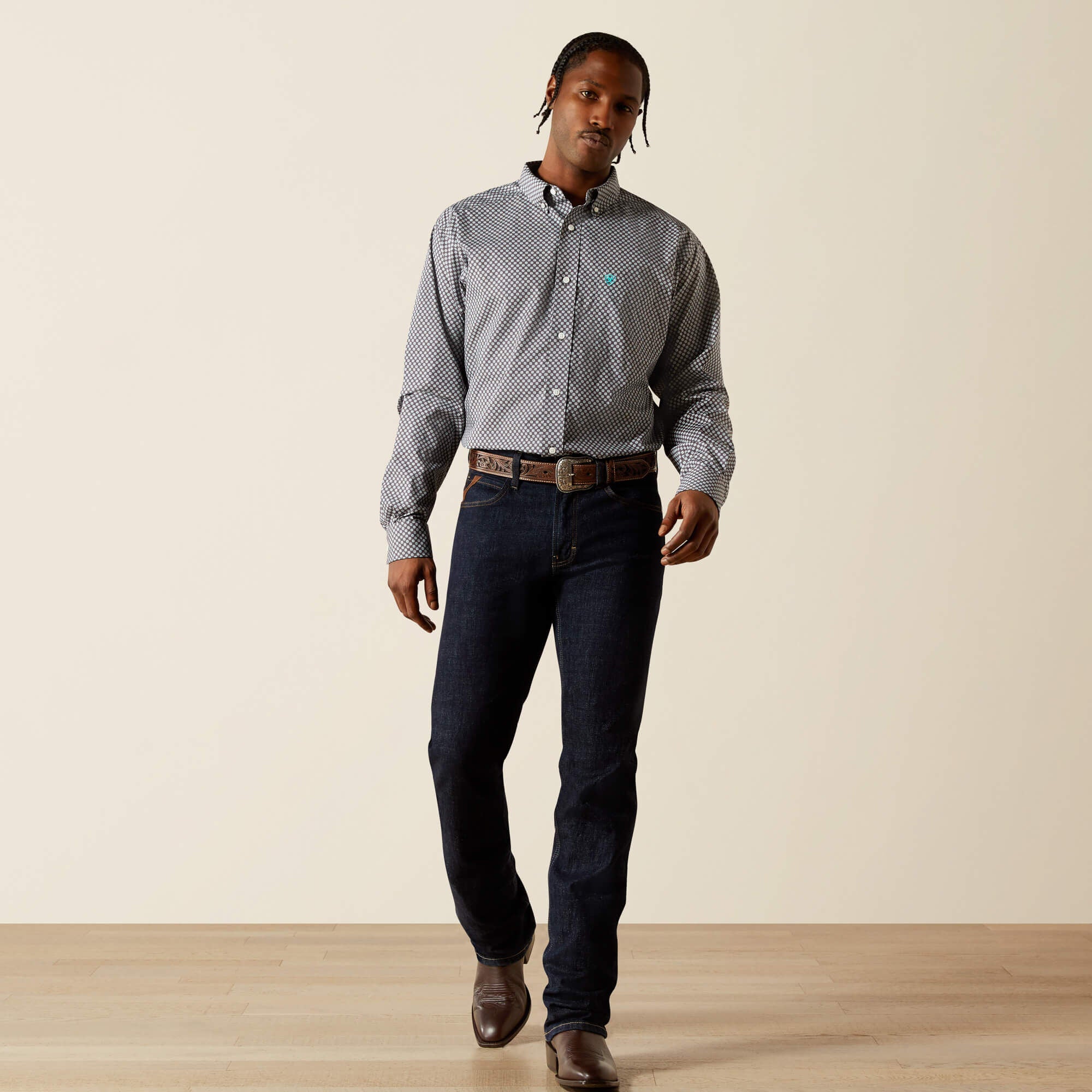 Wrinkle Free Caleb Classic Fit Shirt-Ariat