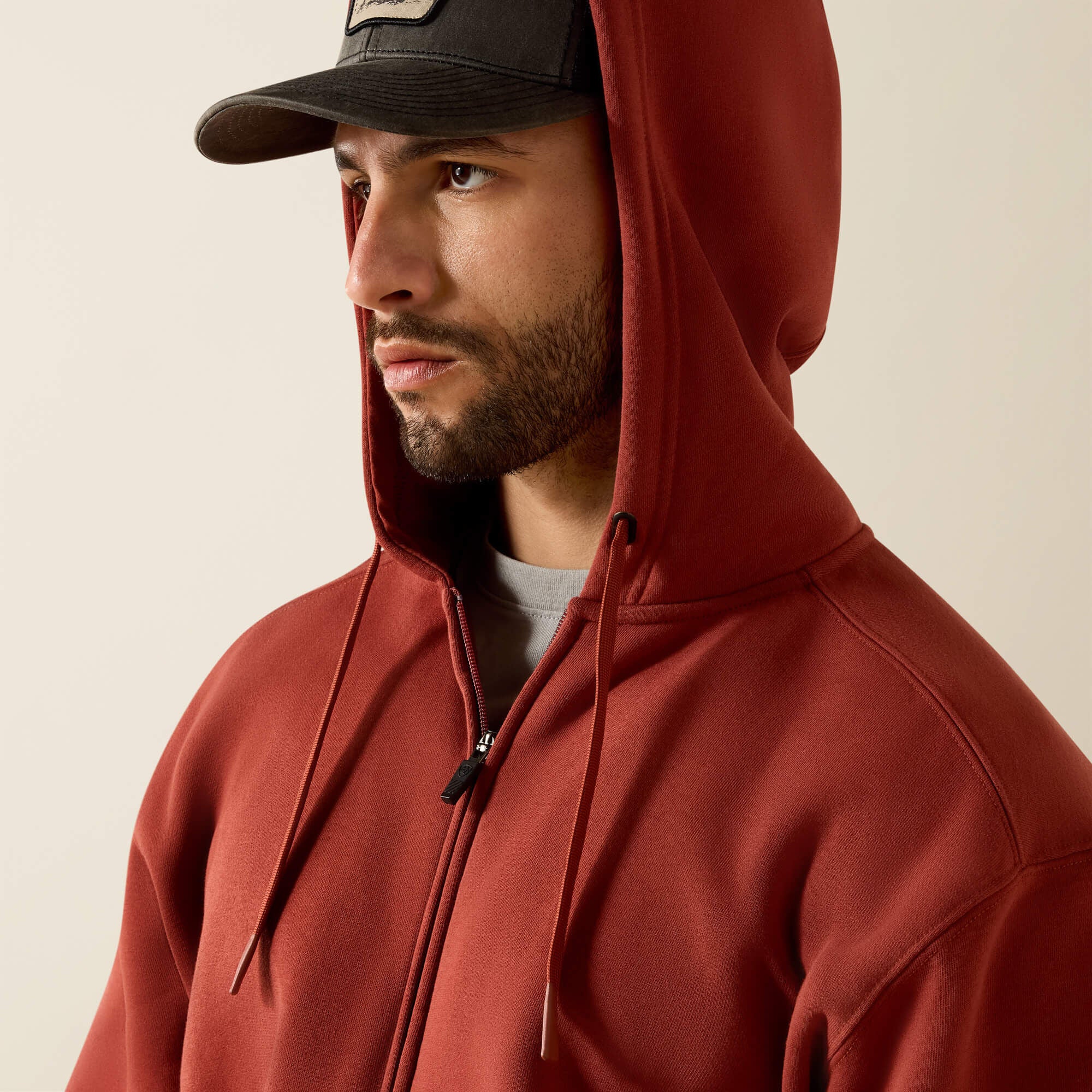 Rebar Lightweight Label Full Zip Hoodie-Ariat