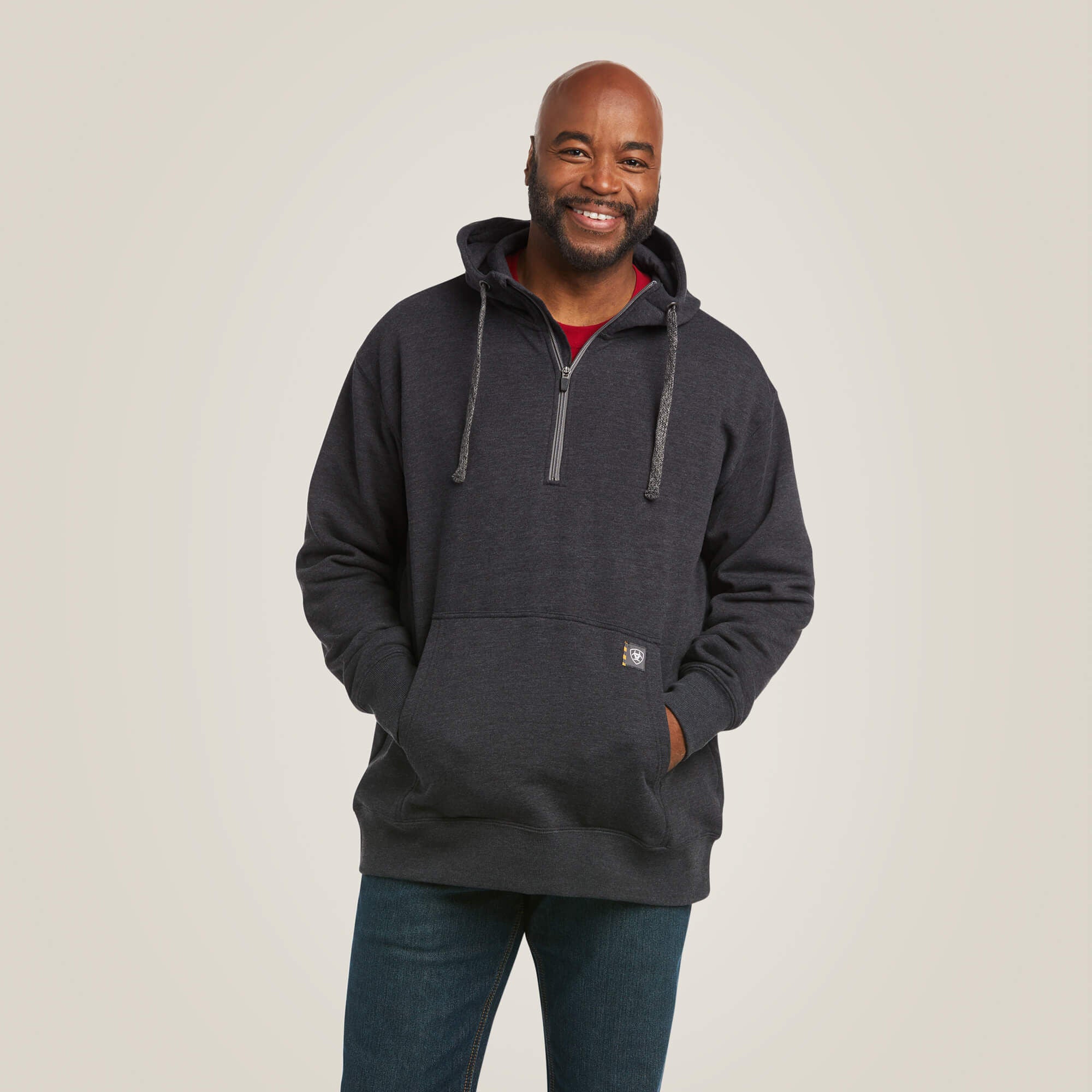 Rebar Workman 1/4 Zip Hoodie-Ariat