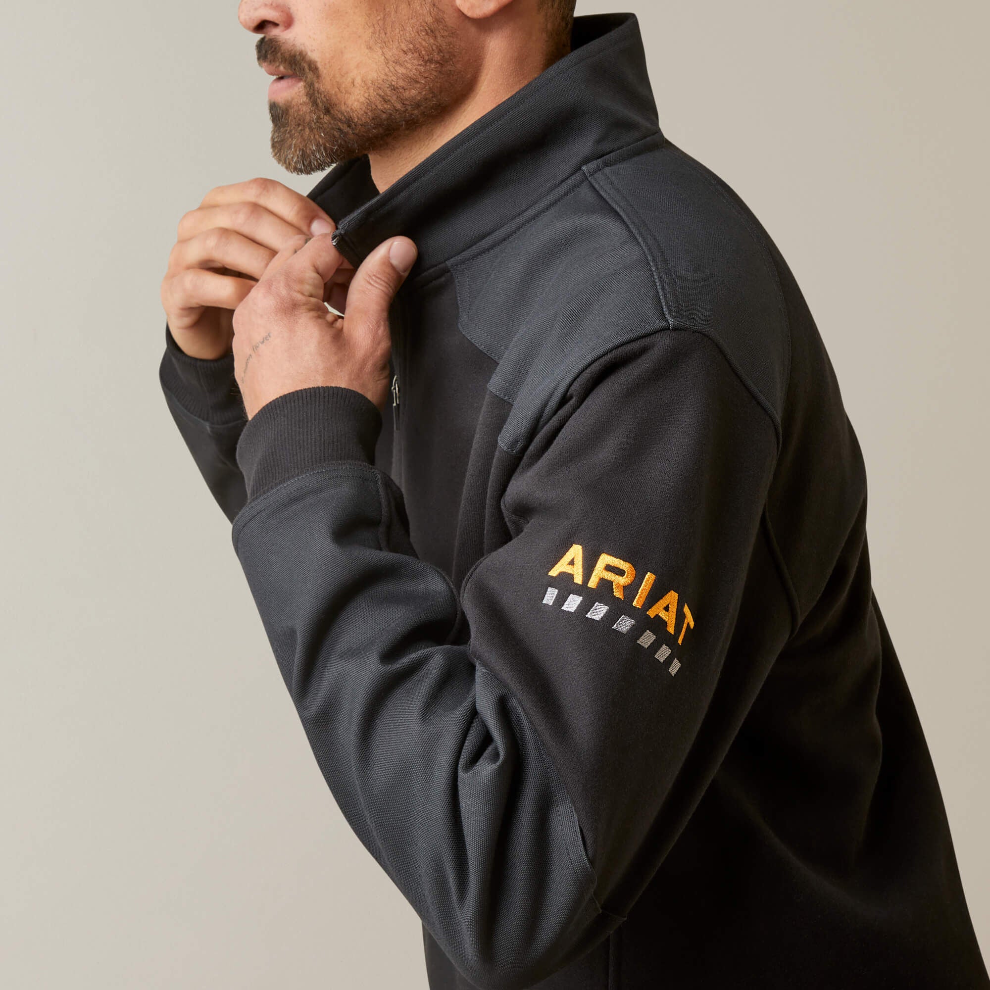 Rebar Workman Duracanvas 1/4 Zip Sweatshirt-Ariat