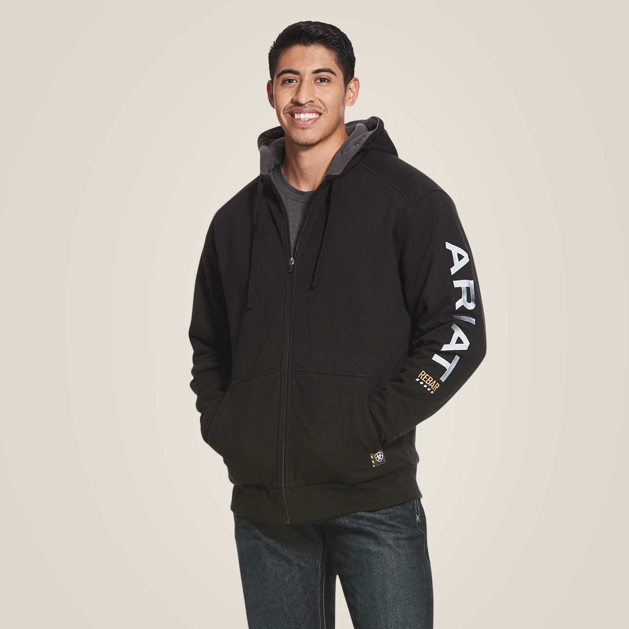 Rebar All-Weather Full Zip Hoodie-Ariat