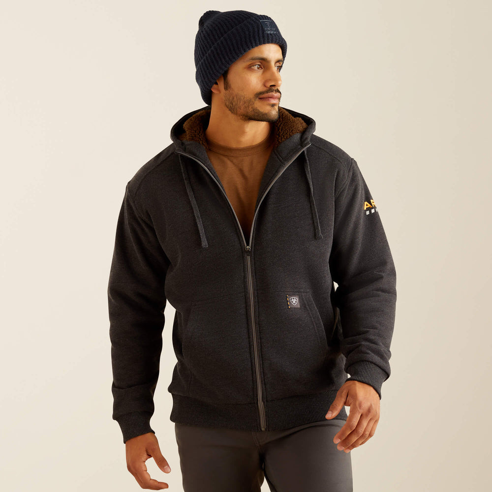 Rebar All-Weather Sherpa-Lined Full Zip Hoodie-Ariat
