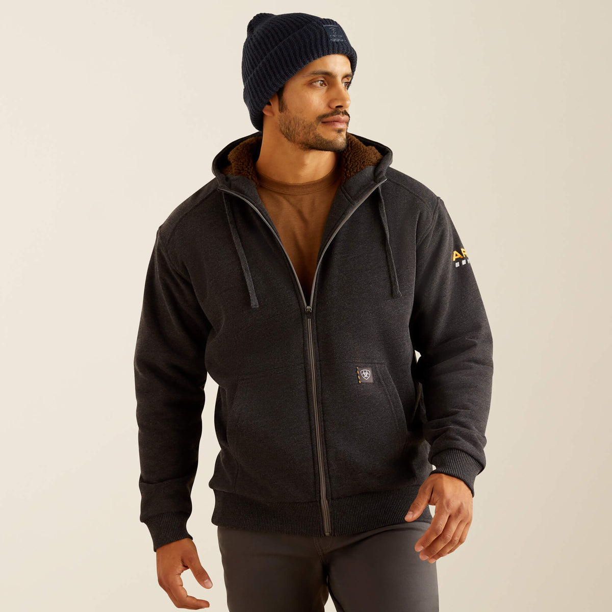 Rebar All-Weather Sherpa-Lined Full Zip Hoodie-Ariat