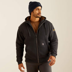 Rebar All-Weather Sherpa-Lined Full Zip Hoodie-Ariat