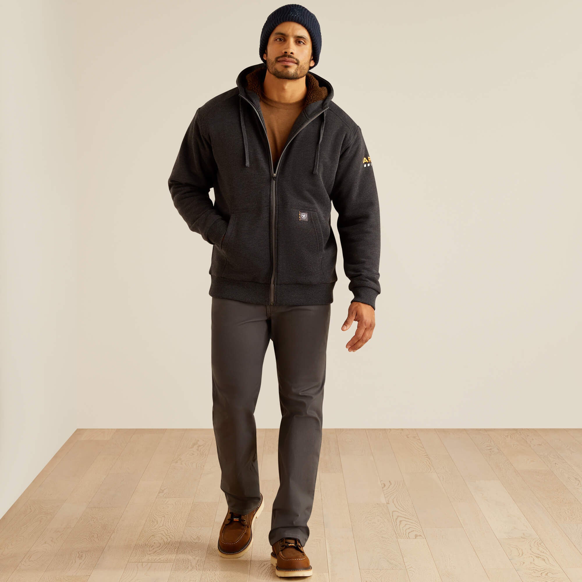 Rebar All-Weather Sherpa-Lined Full Zip Hoodie-Ariat