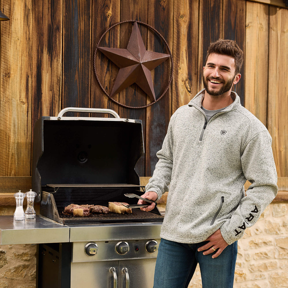 Caldwell Logo 1/4 Zip Sweater-Ariat