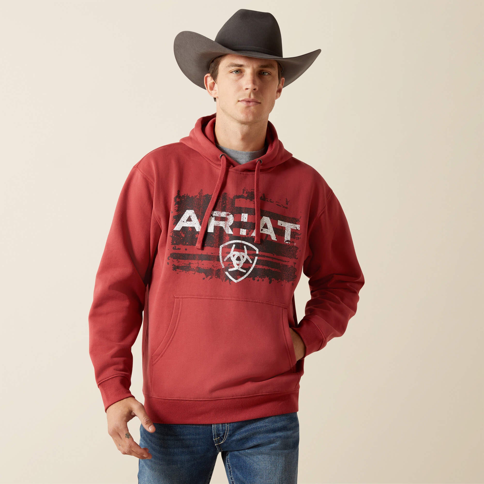 Ariat Liquid Stamp Flag Hoodie-Ariat