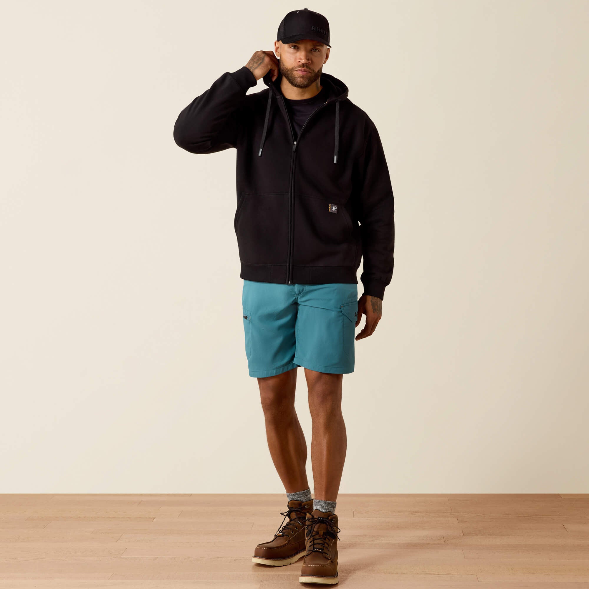 Rebar Lightweight Label Full Zip Hoodie-Ariat