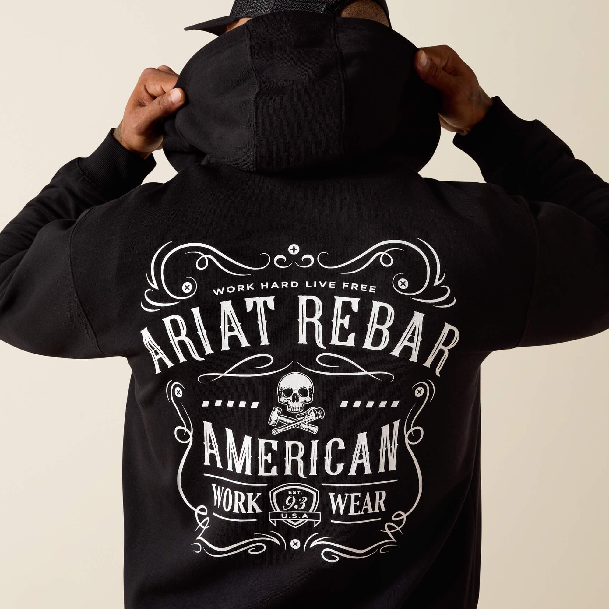 Rebar Lightweight Label Full Zip Hoodie-Ariat