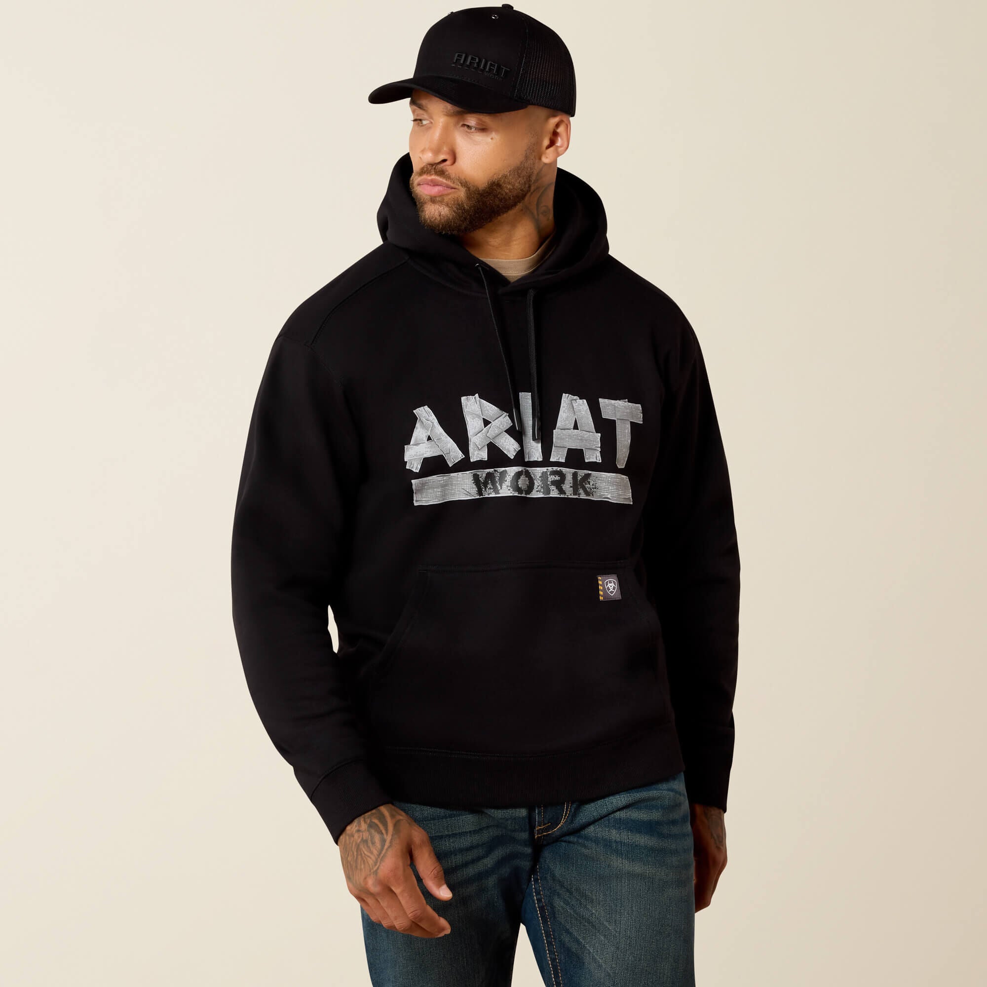 Rebar Lightweight Duct Logo Hoodie-Ariat