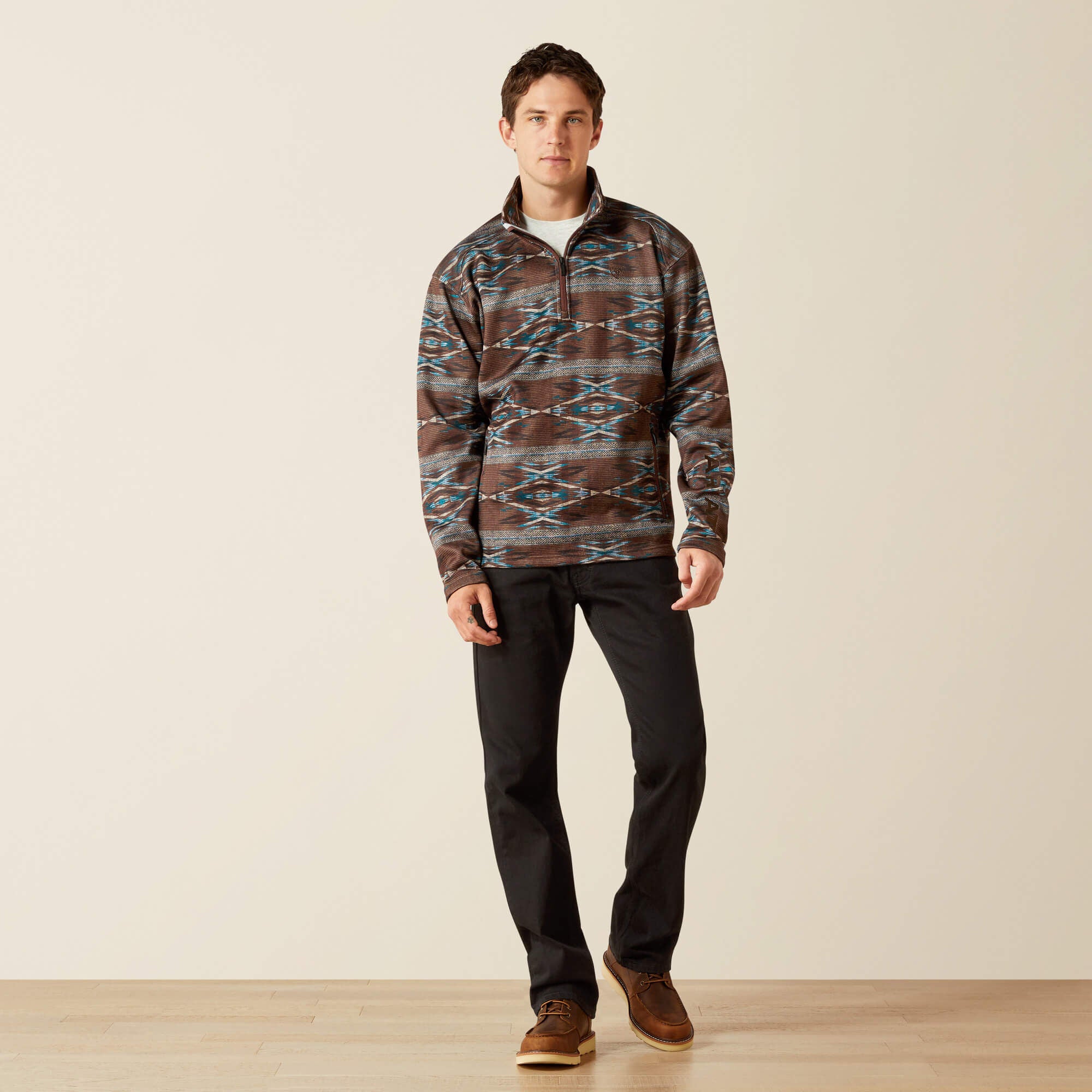 Caldwell Logo 1/4 Zip Sweater-Ariat