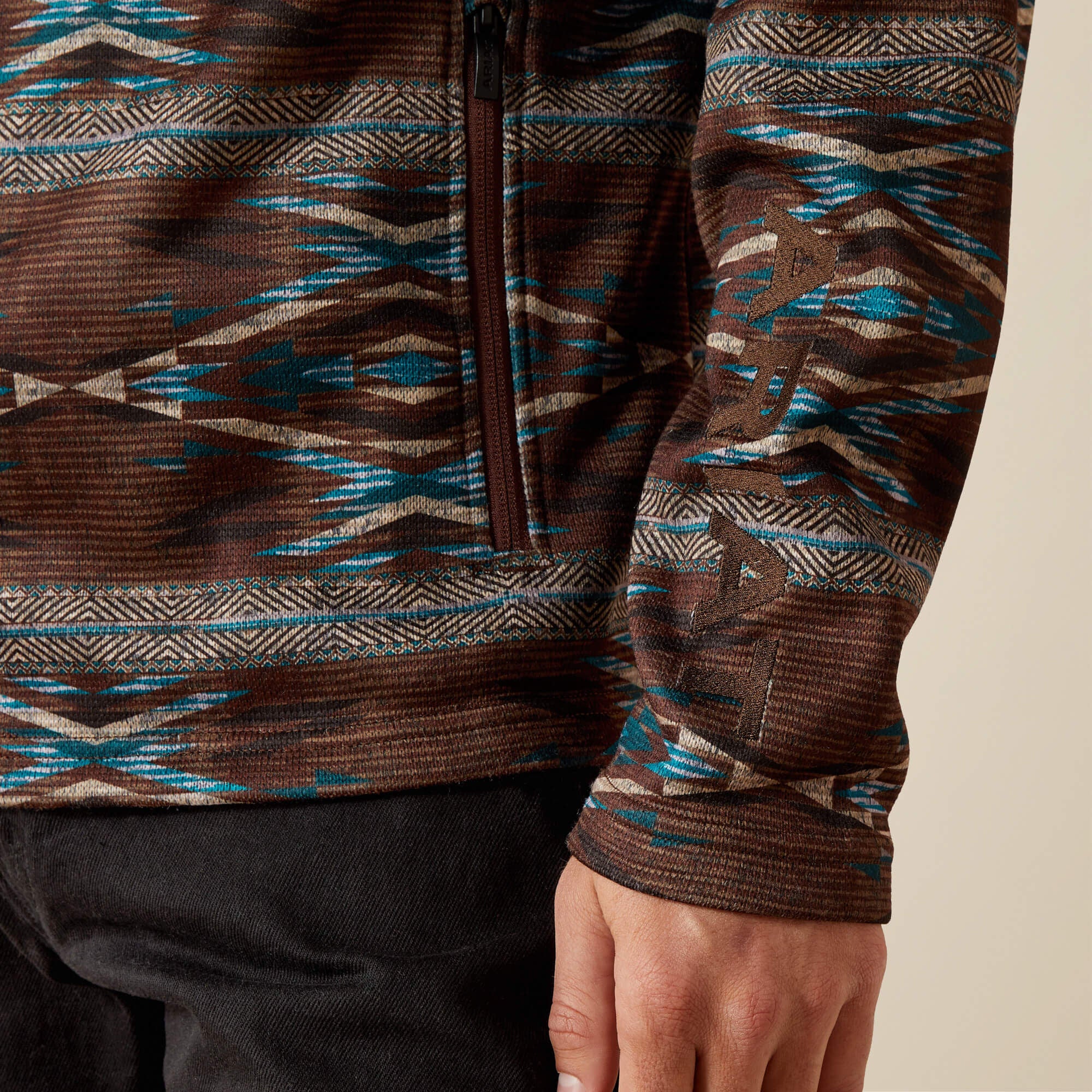Caldwell Logo 1/4 Zip Sweater-Ariat