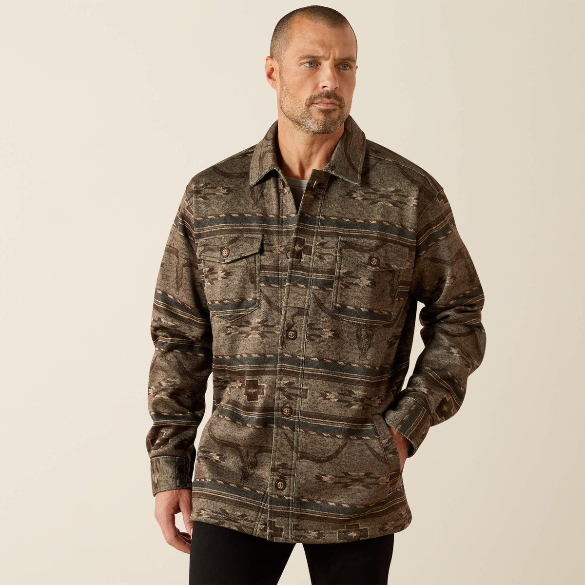 Caldwell Printed Shirt Jacket-Ariat