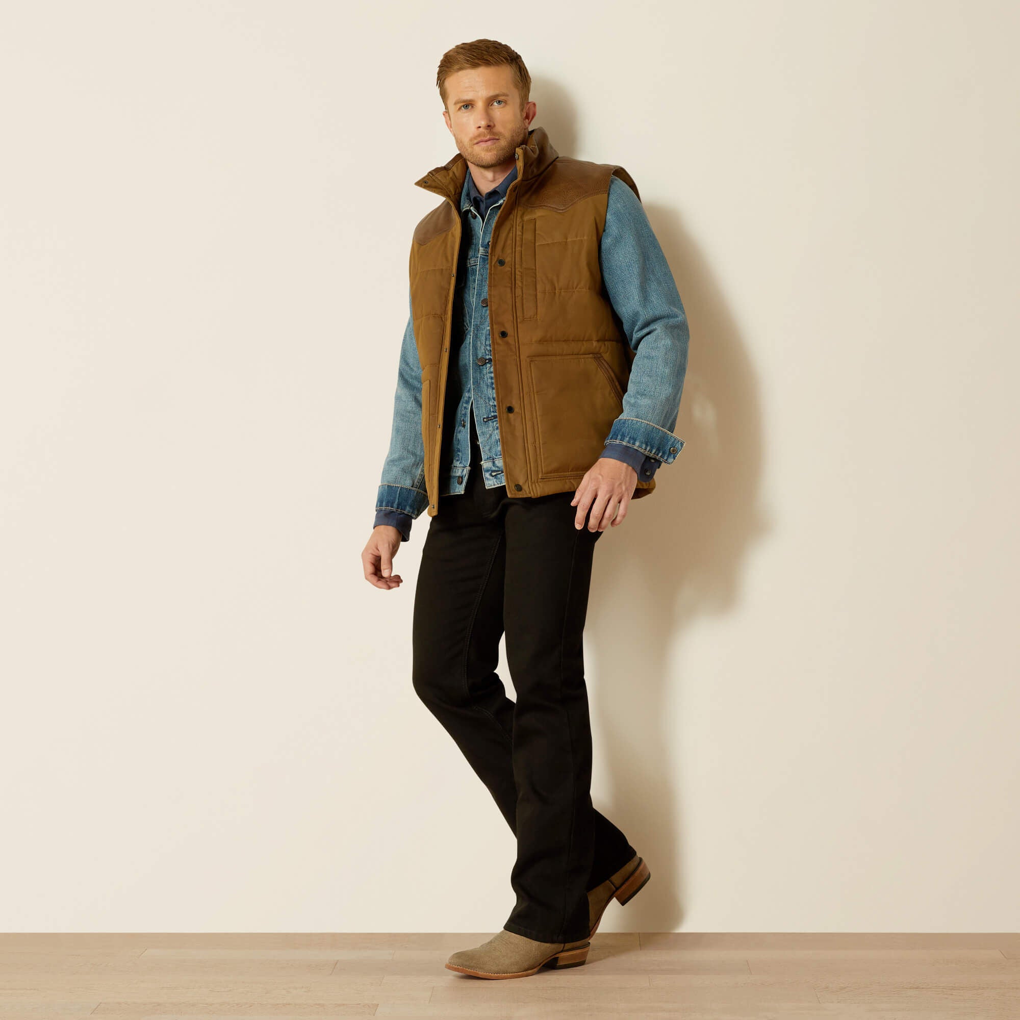 Western Quilted Vest-Ariat