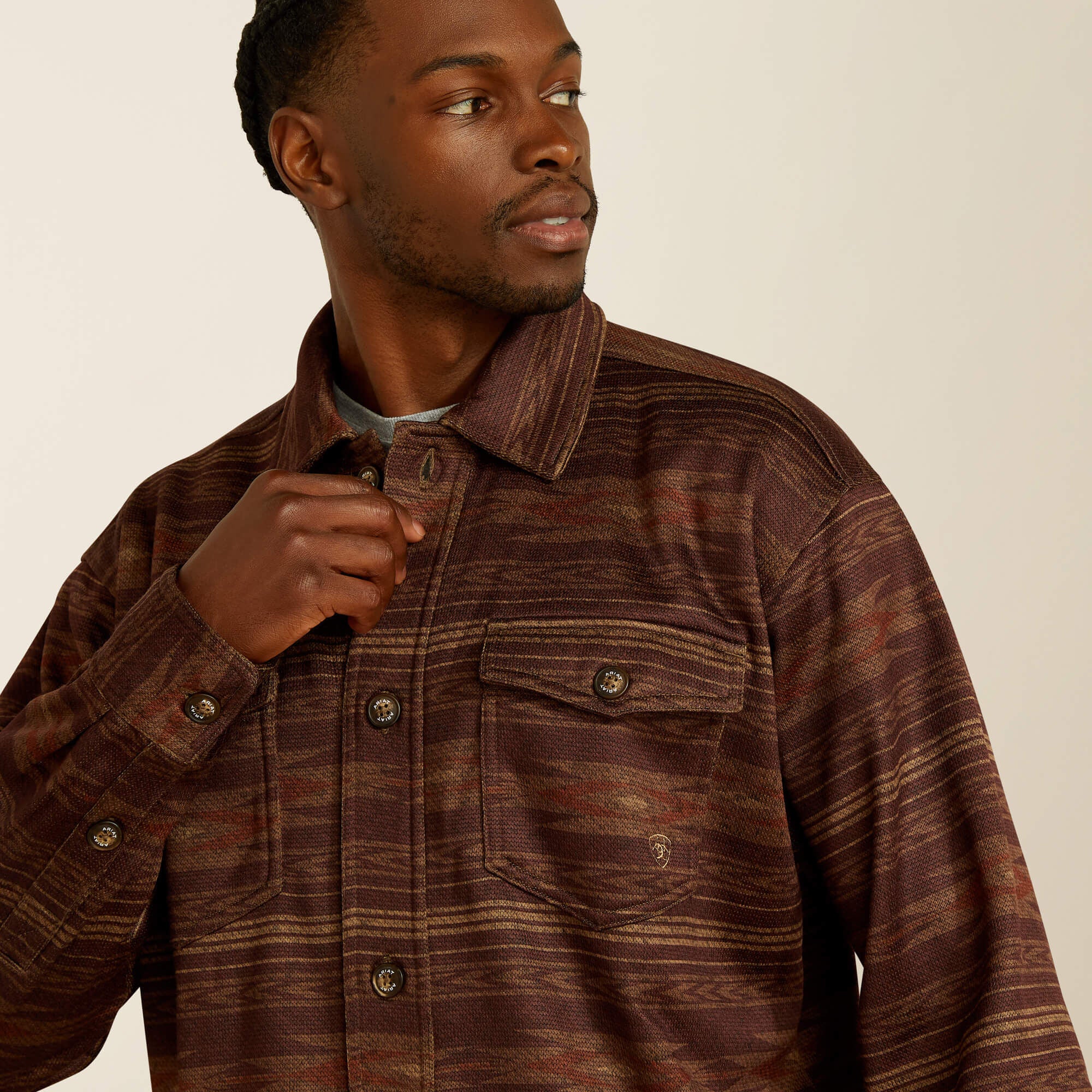 Caldwell Printed Shirt Jacket-Ariat