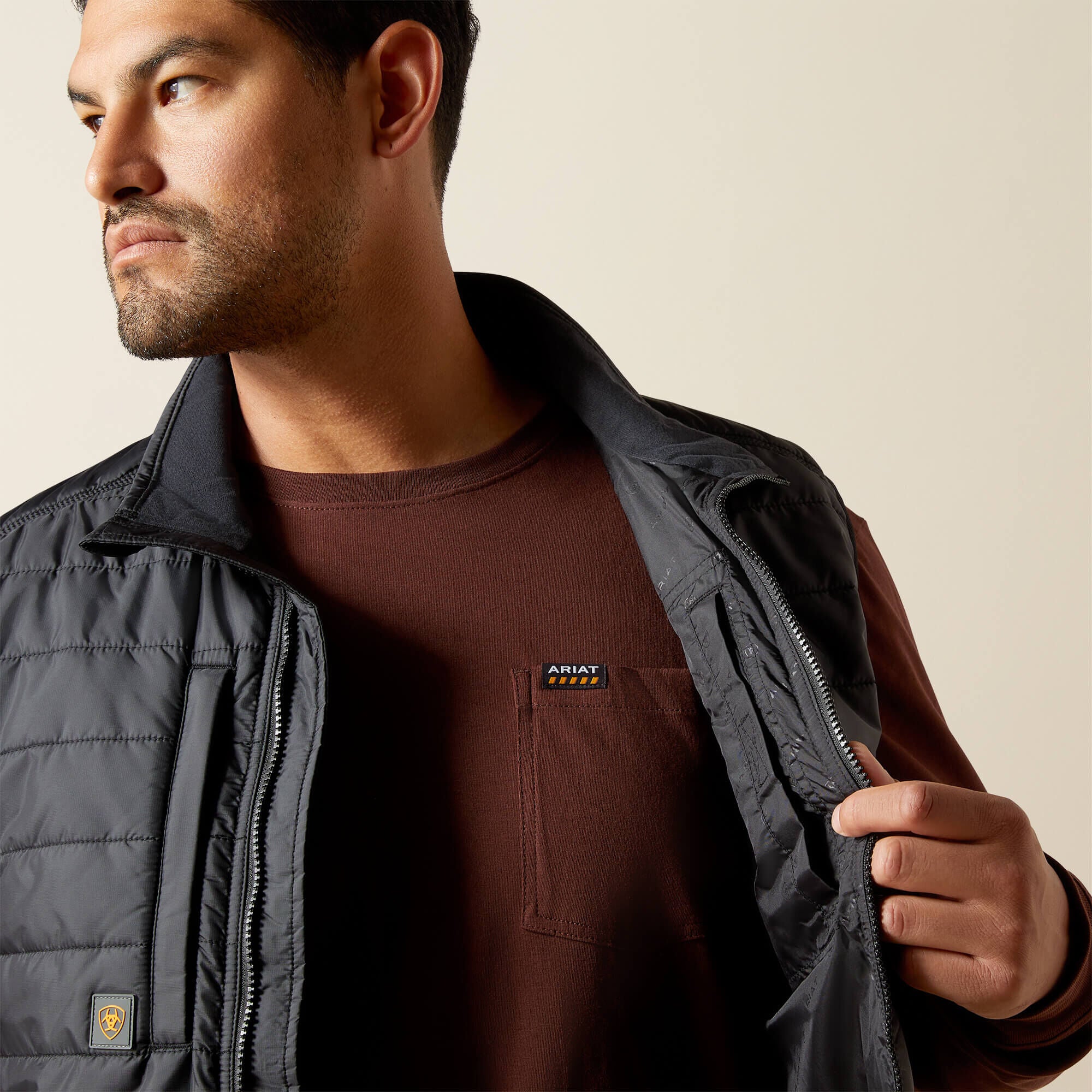 Rebar Cordura Ripstop Lightweight Insulated Vest-Ariat
