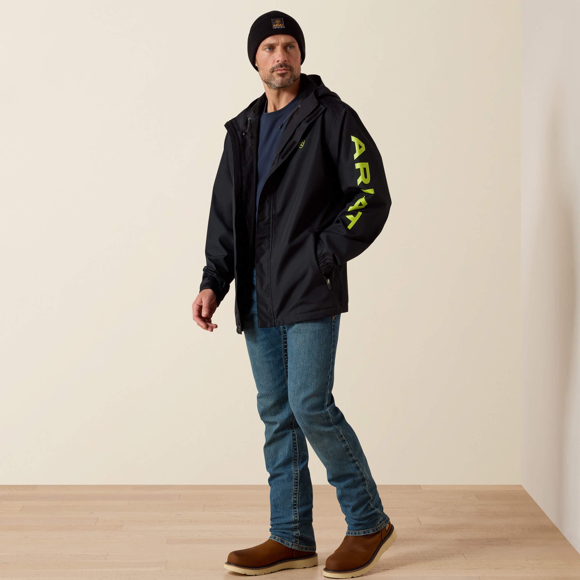 Rebar Stormshell Logo Waterproof Jacket-Ariat