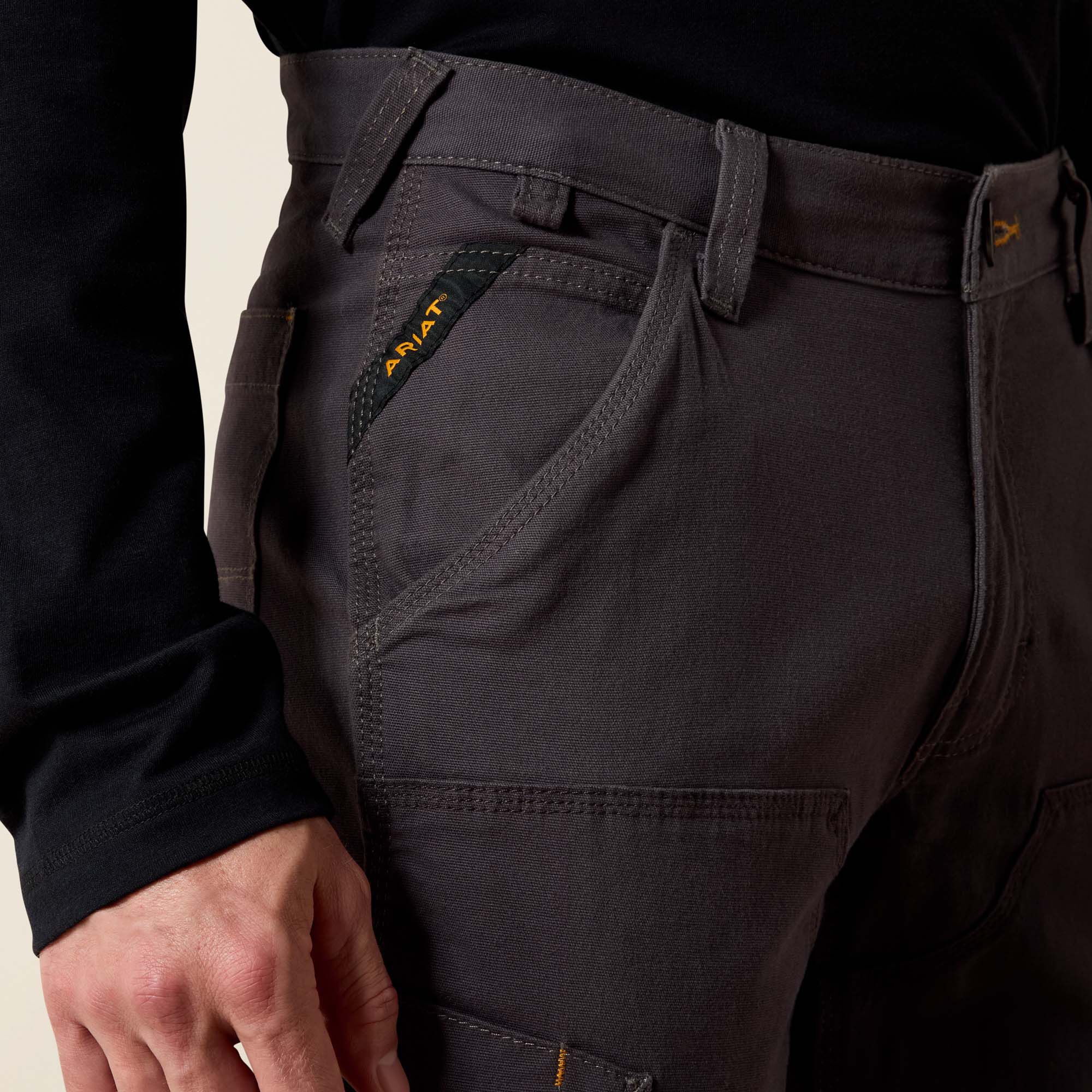 Rebar M4 Low Rise DuraStretch Made Tough Double Front Stackable Straight Leg Pant-Ariat