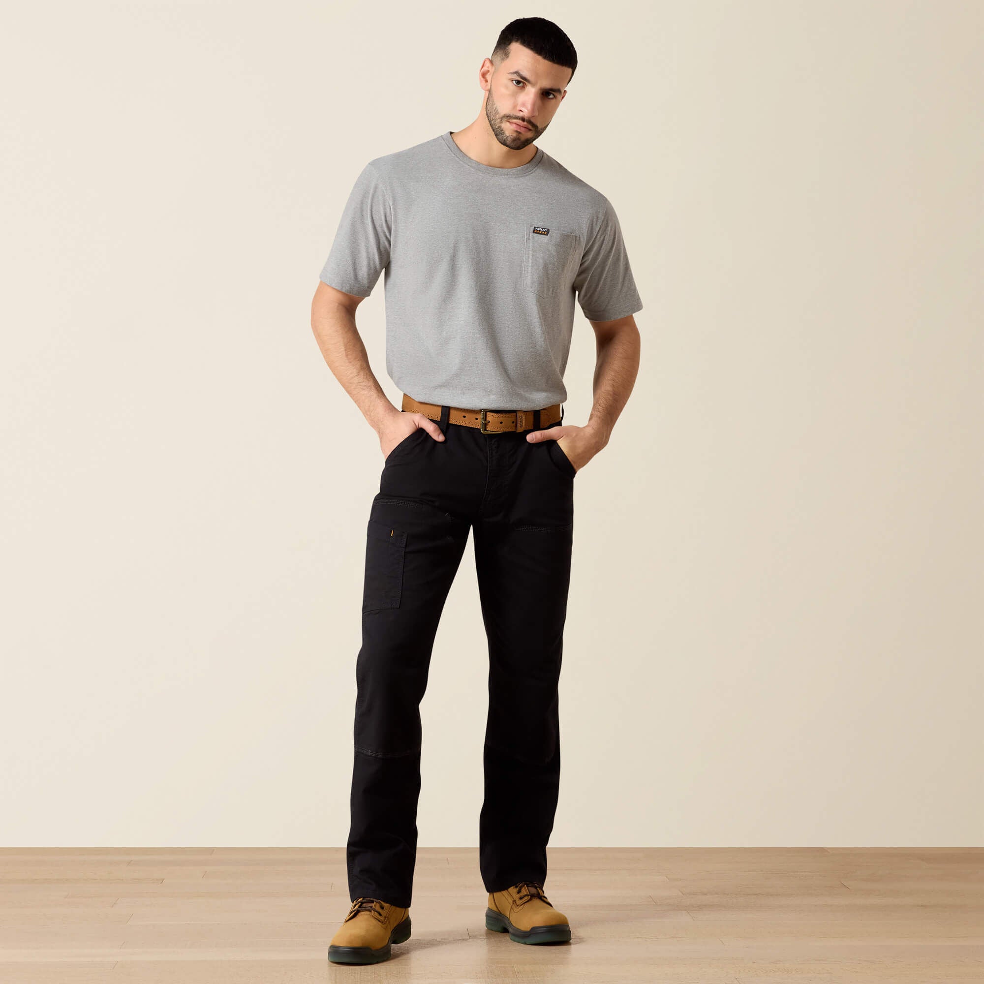 Rebar M4 Low Rise DuraStretch Made Tough Double Front Stackable Straight Leg Pant-Ariat