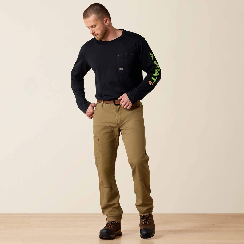 Rebar M4 Low Rise DuraStretch Made Tough Double Front Stackable Straight Leg Pant-Ariat