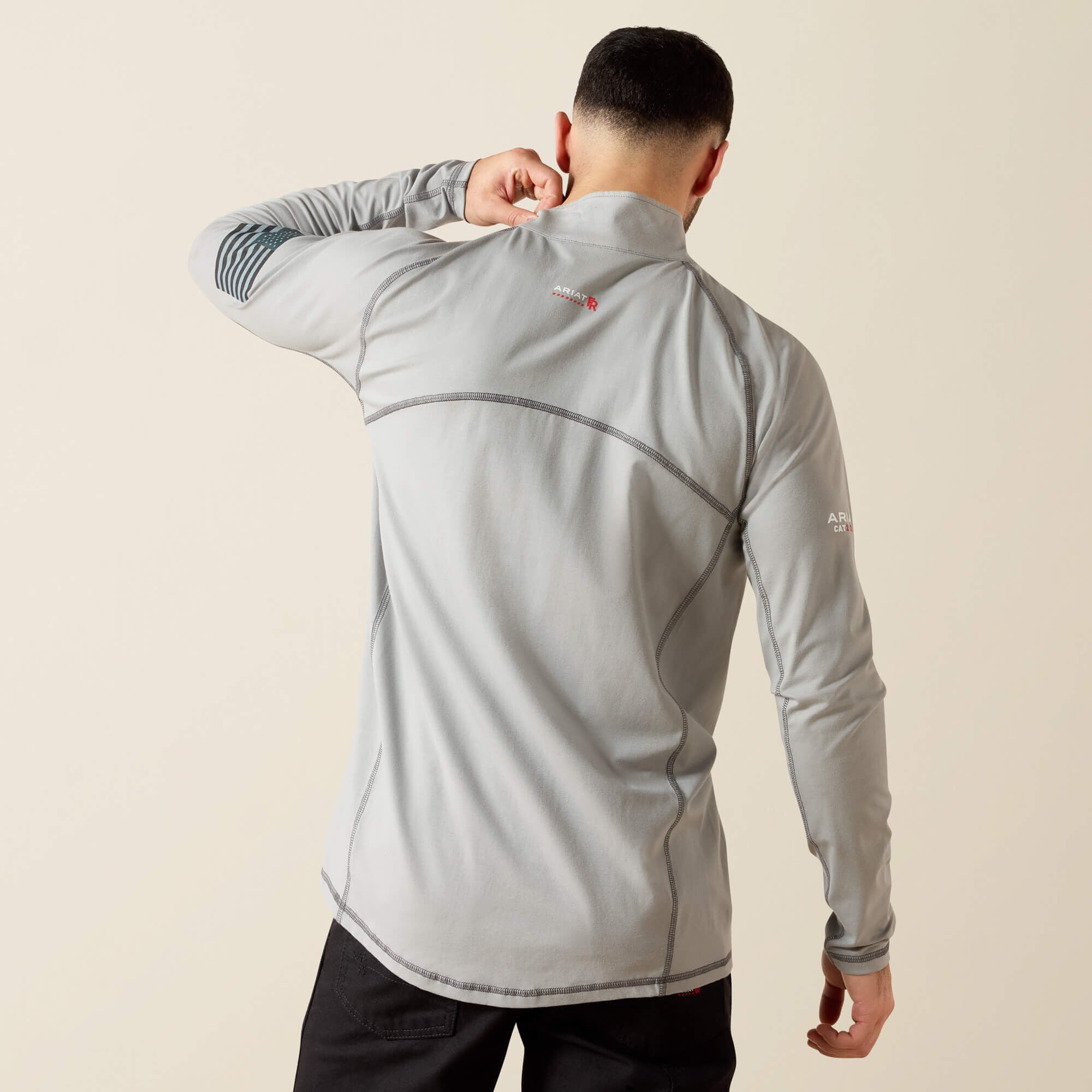 FR Combat Stretch Patriot 1/4 Zip Work Shirt-Ariat