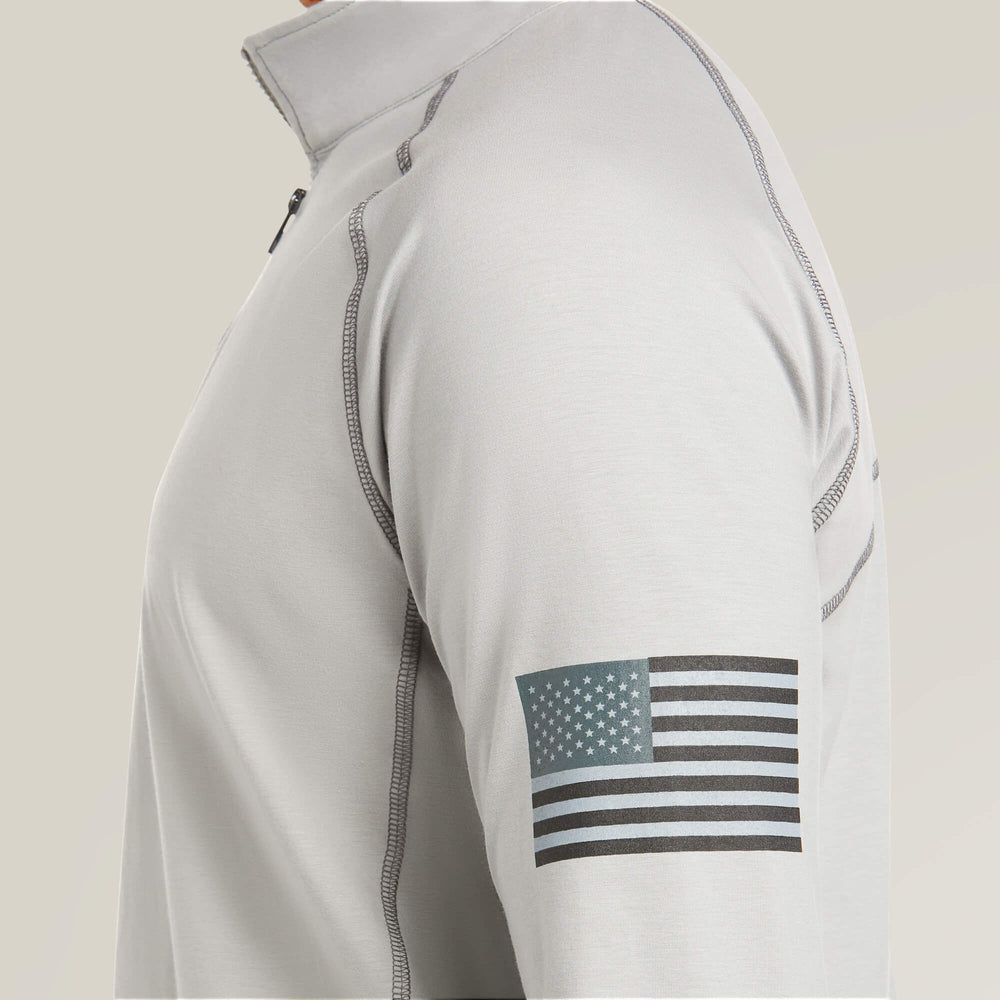 FR Combat Stretch Patriot 1/4 Zip Work Shirt-Ariat