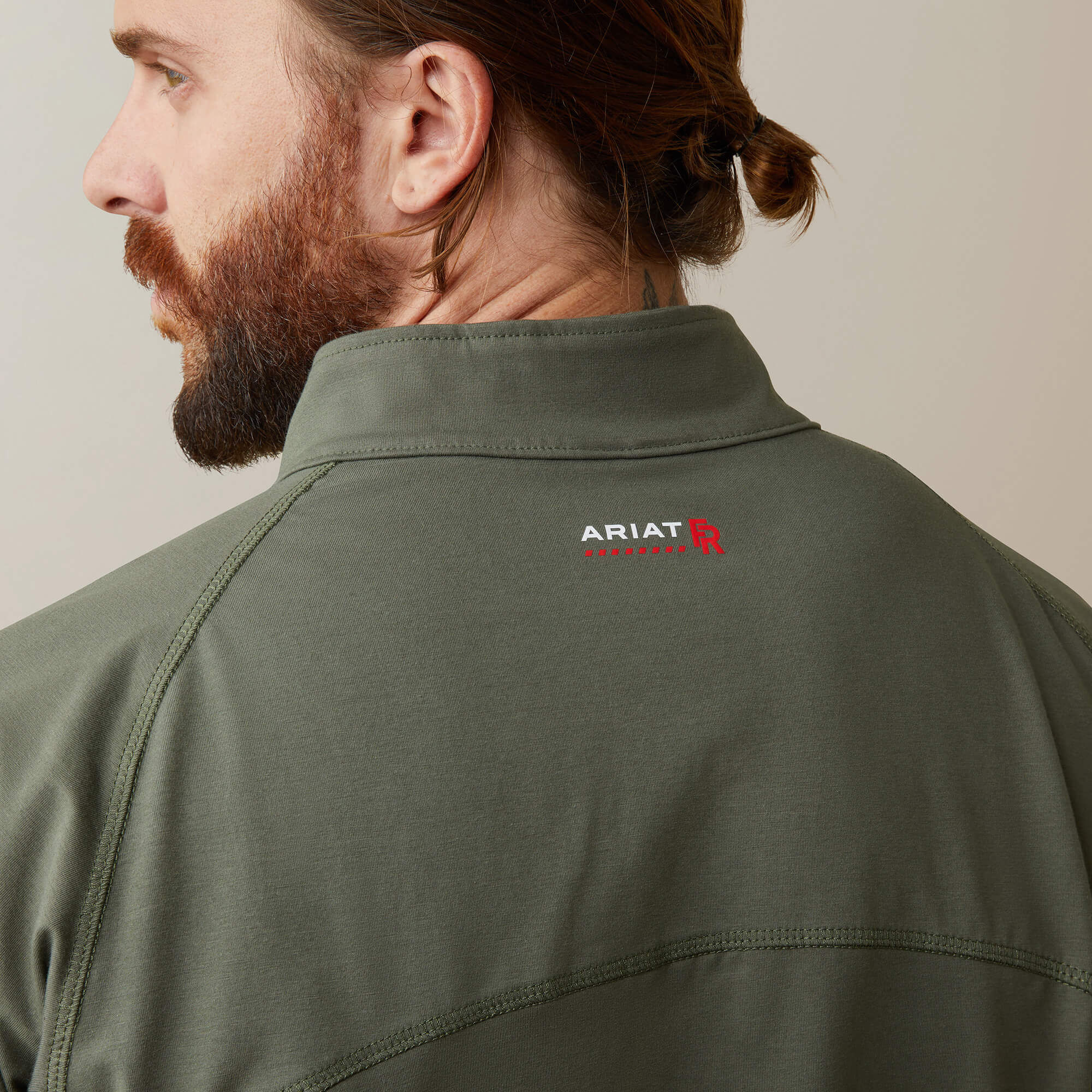 FR Combat Stretch Patriot 1/4 Zip Work Shirt-Ariat