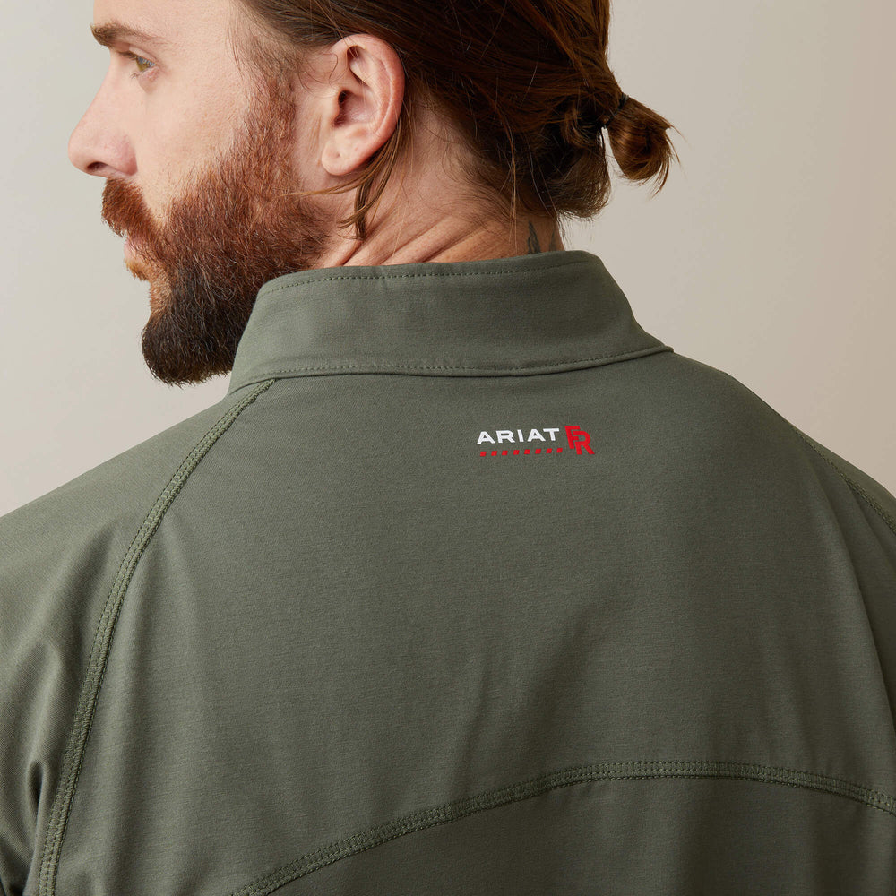 FR Combat Stretch Patriot 1/4 Zip Work Shirt-Ariat