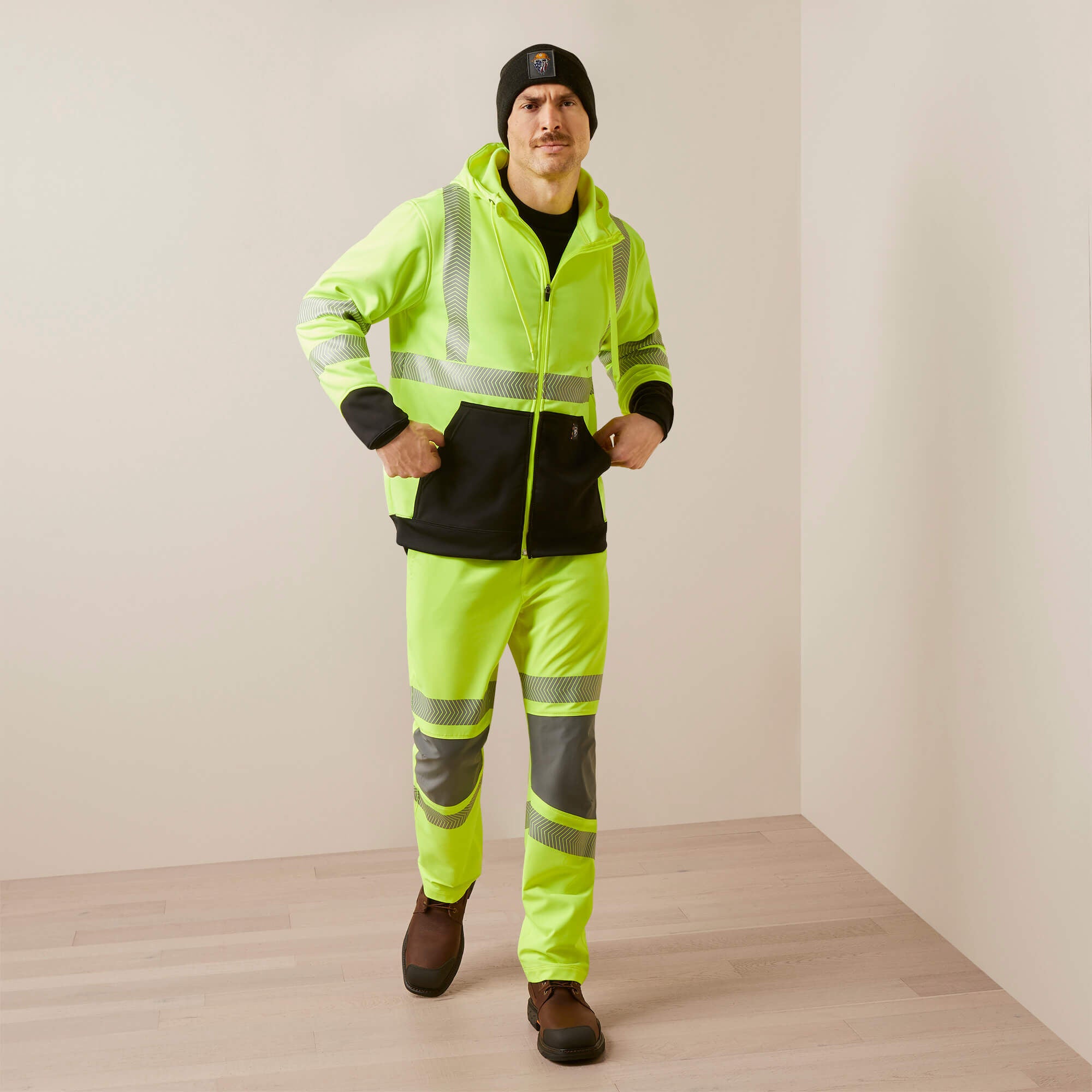 Rebar WorkTek Hi-Vis Full Zip Hoodie-Ariat