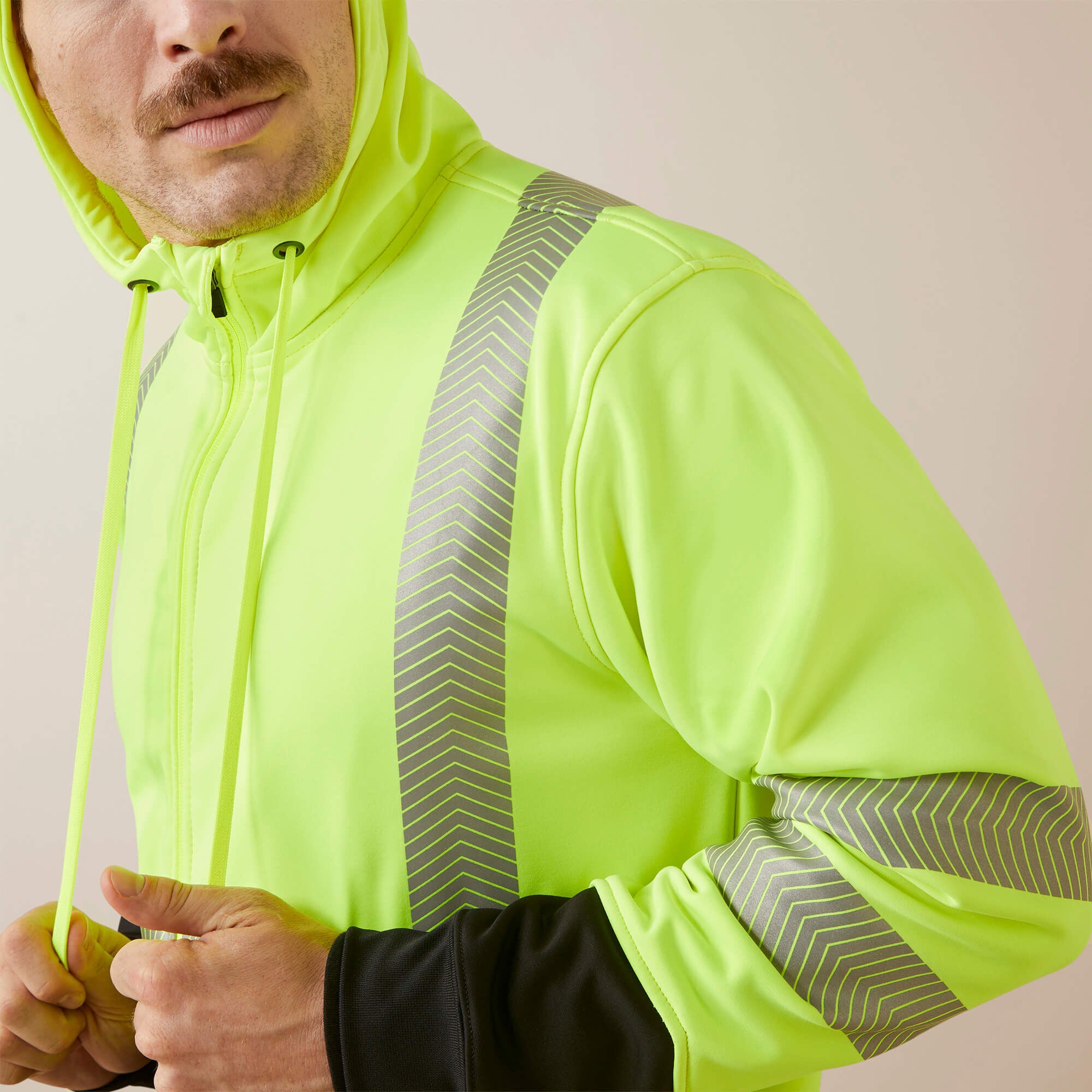 Rebar WorkTek Hi-Vis Full Zip Hoodie-Ariat