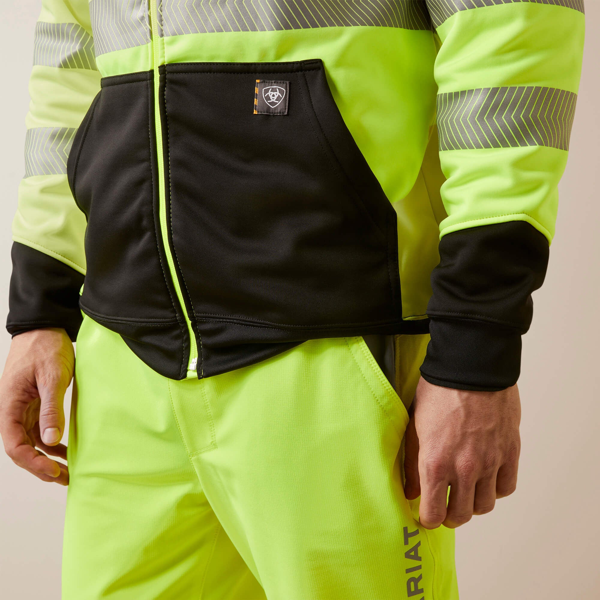Rebar WorkTek Hi-Vis Full Zip Hoodie-Ariat