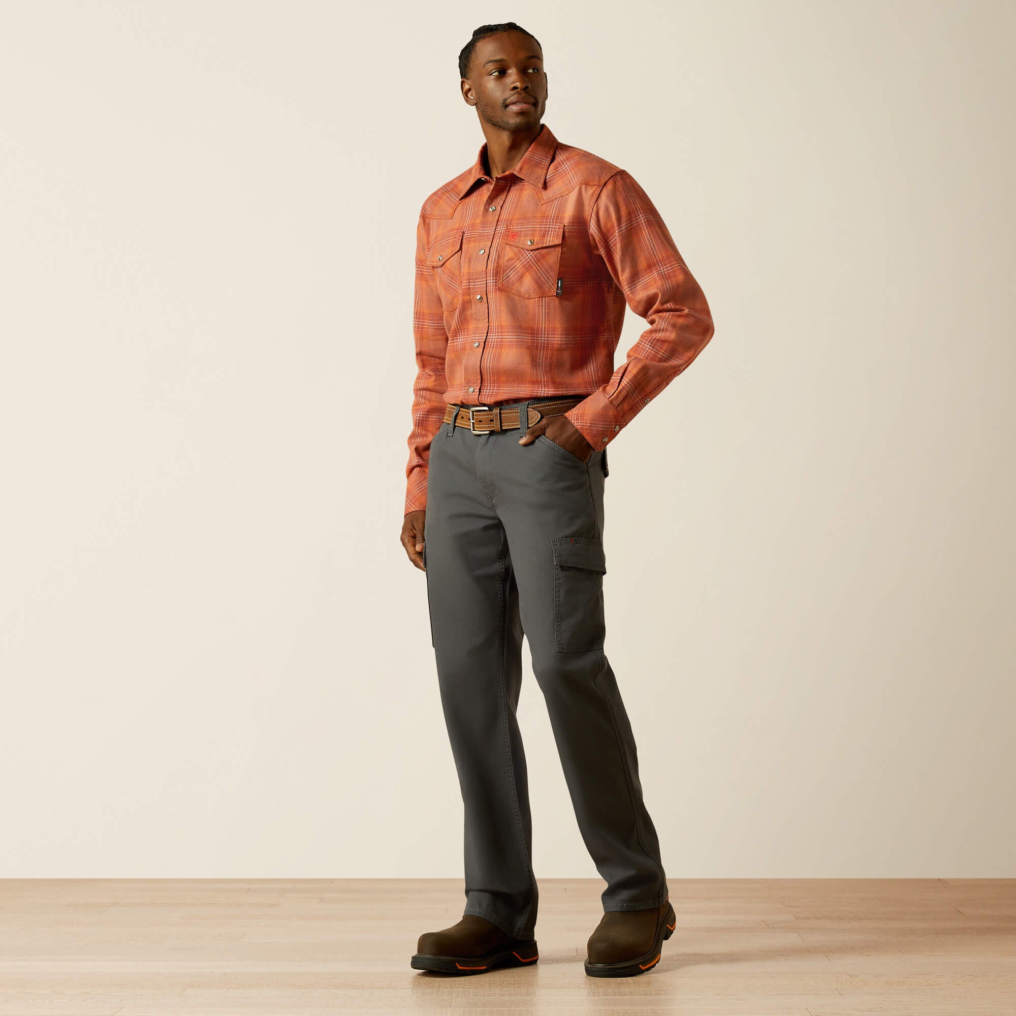 FR Wayne Retro Fit Snap Work Shirt-Ariat