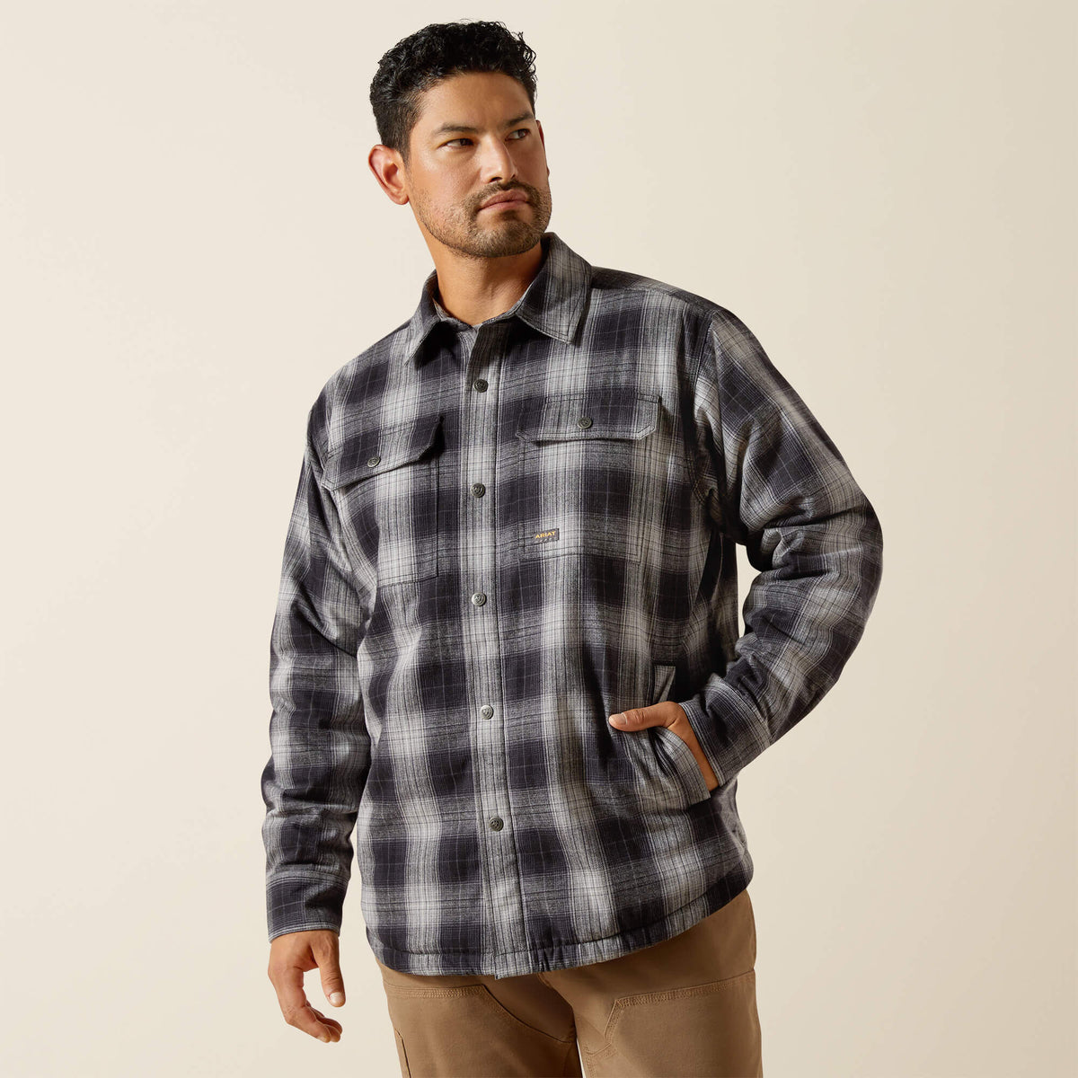 Rebar Flannel Insulated Shirt Jacket-Ariat
