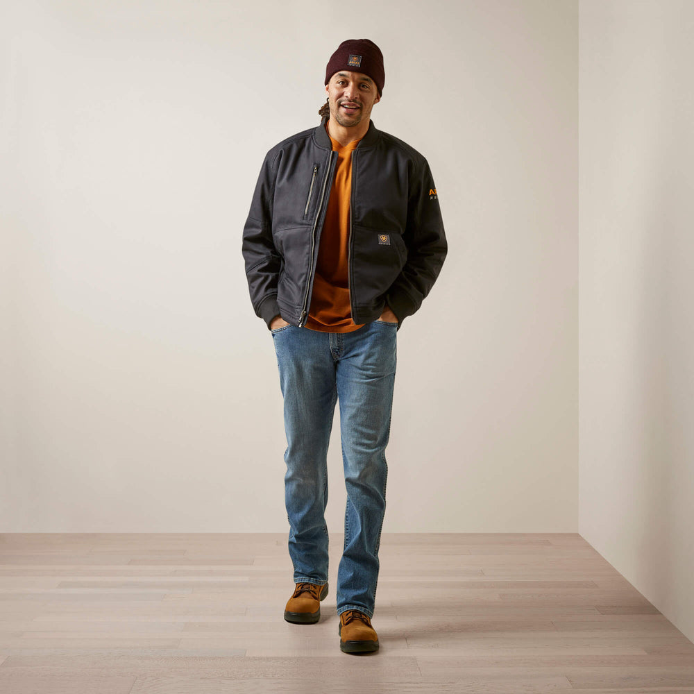 Rebar Stretch Canvas Bomber Jacket-Ariat