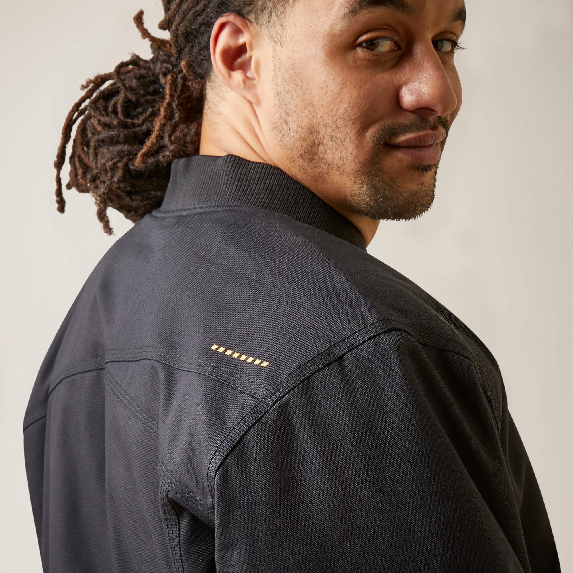 Rebar Stretch Canvas Bomber Jacket-Ariat