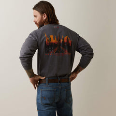 FR Air Refinery Row Graphic Henley Top-Ariat