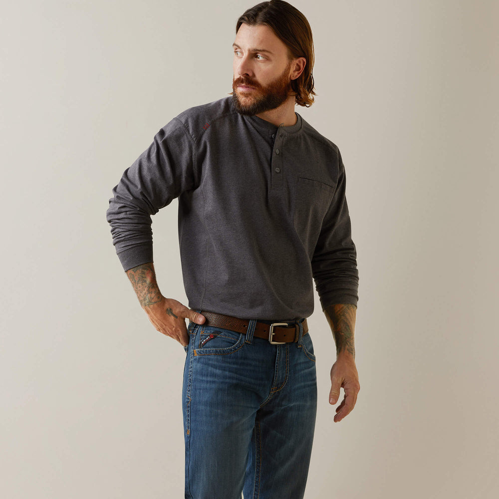 FR Air Refinery Row Graphic Henley Top-Ariat