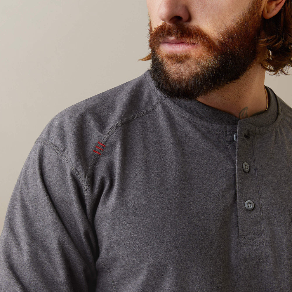 FR Air Refinery Row Graphic Henley Top-Ariat