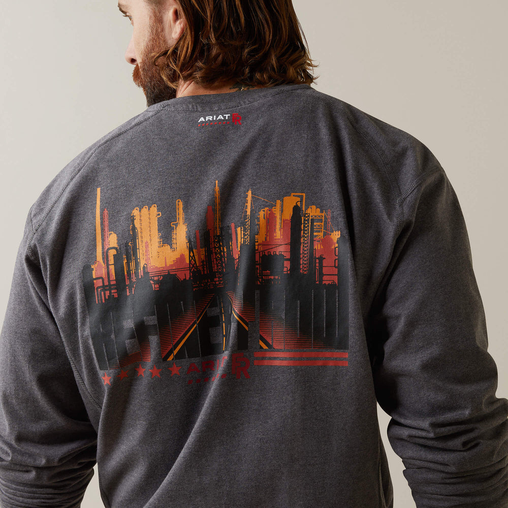 FR Air Refinery Row Graphic Henley Top-Ariat