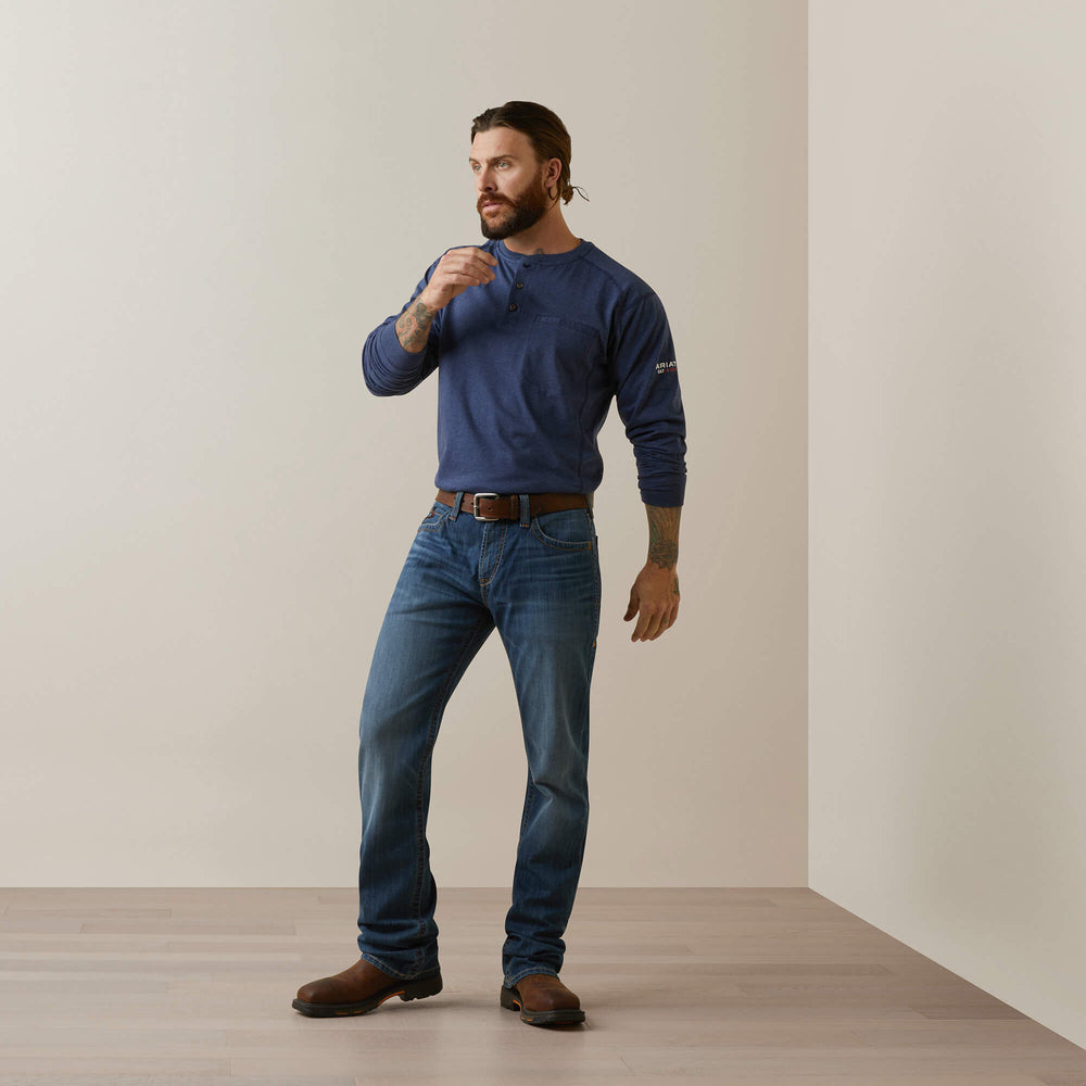 FR Air Refinery Row Graphic Henley Top-Ariat