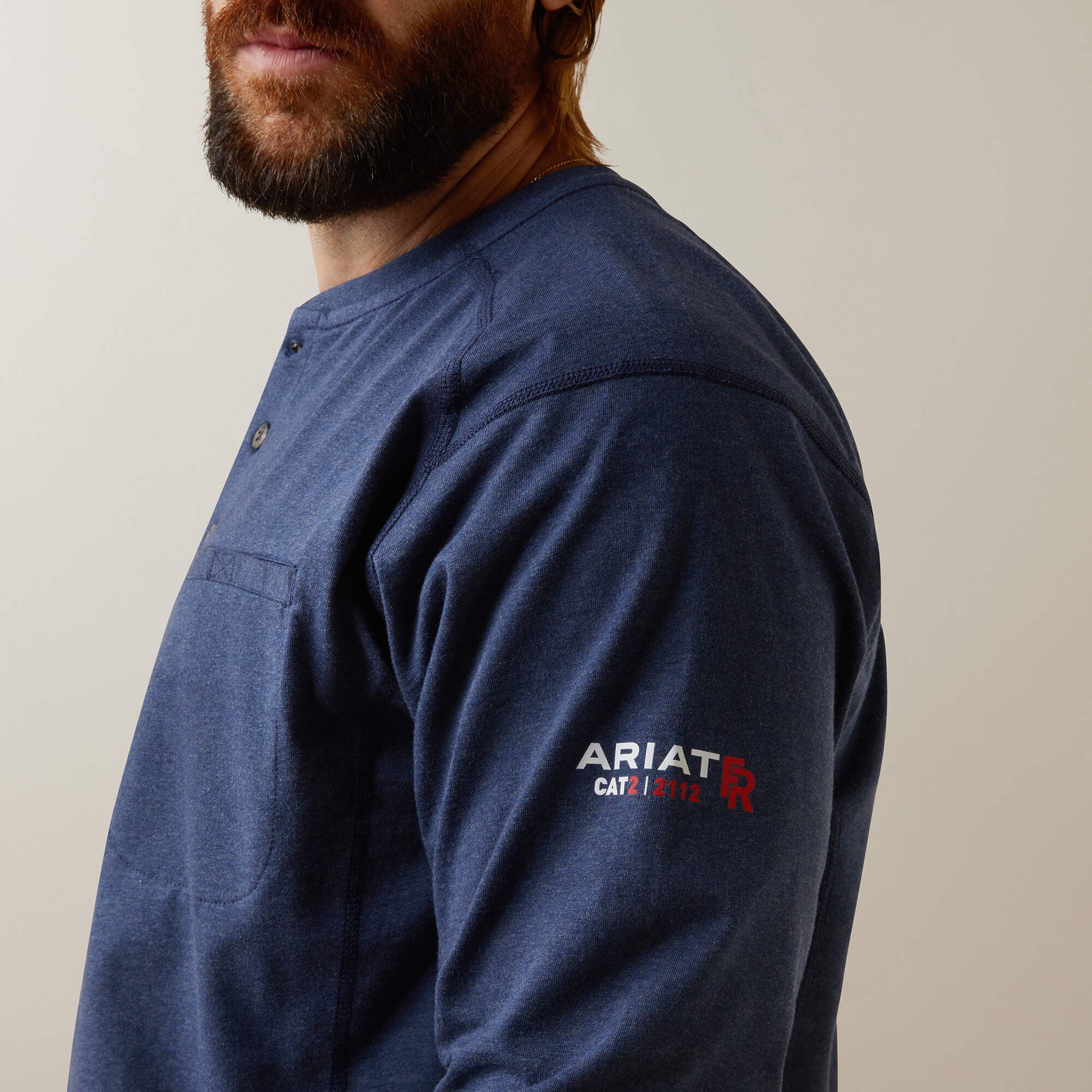 FR Air Refinery Row Graphic Henley Top-Ariat