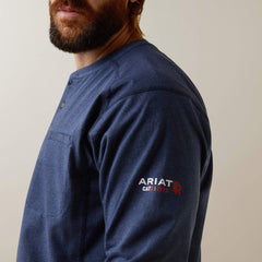 FR Air Refinery Row Graphic Henley Top-Ariat