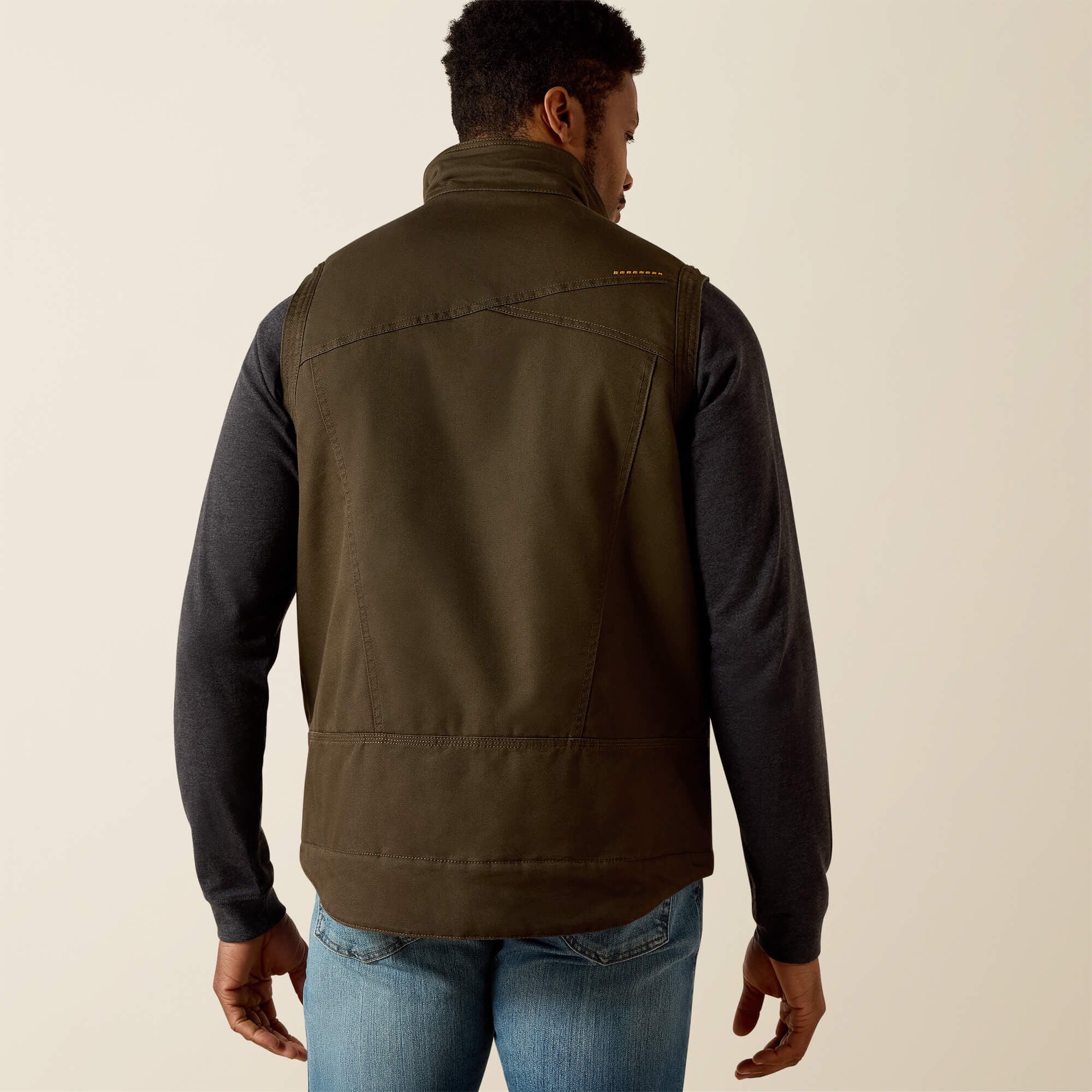 Rebar Washed DuraCanvas Insulated Vest-Ariat