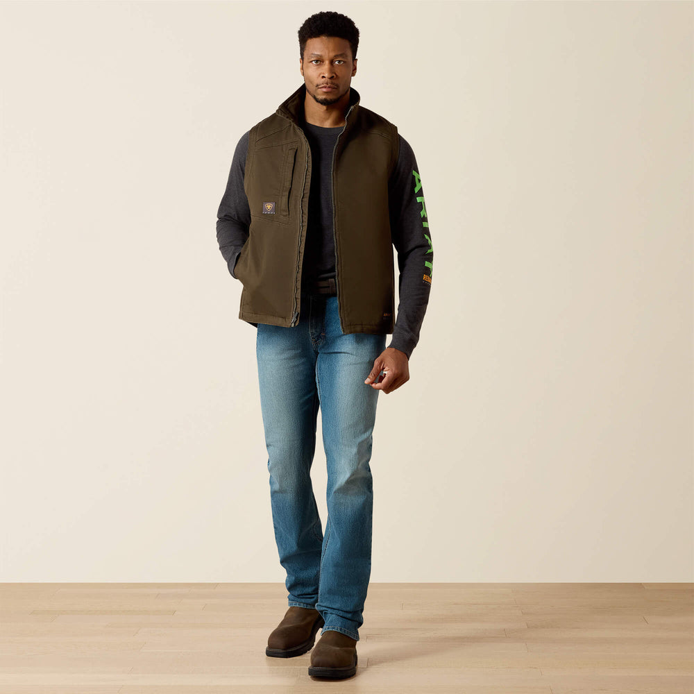 Rebar Washed DuraCanvas Insulated Vest-Ariat