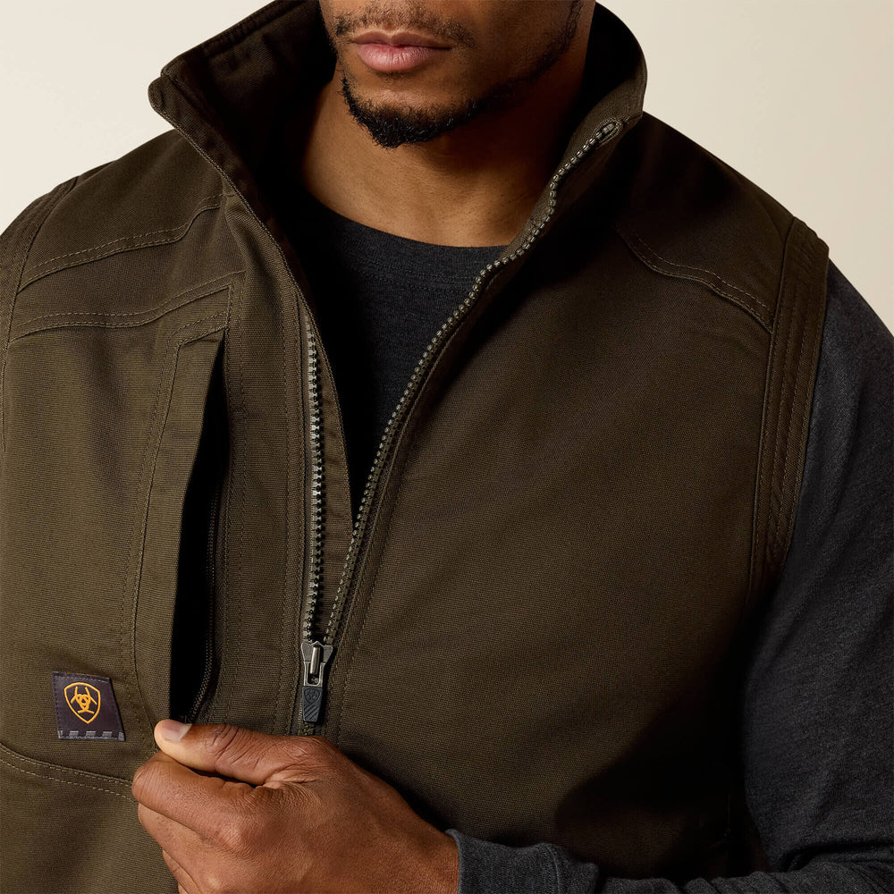 Rebar Washed DuraCanvas Insulated Vest-Ariat