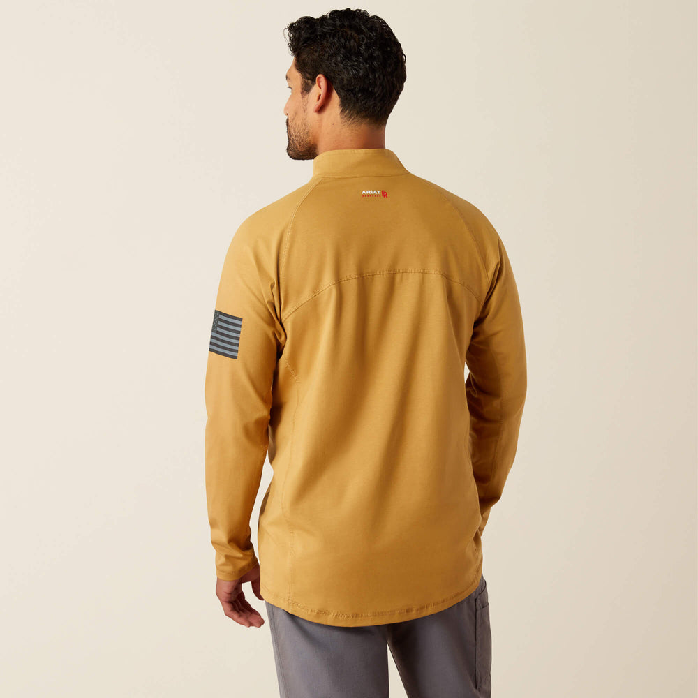 FR Combat Stretch Patriot 1/4 Zip Work Shirt-Ariat