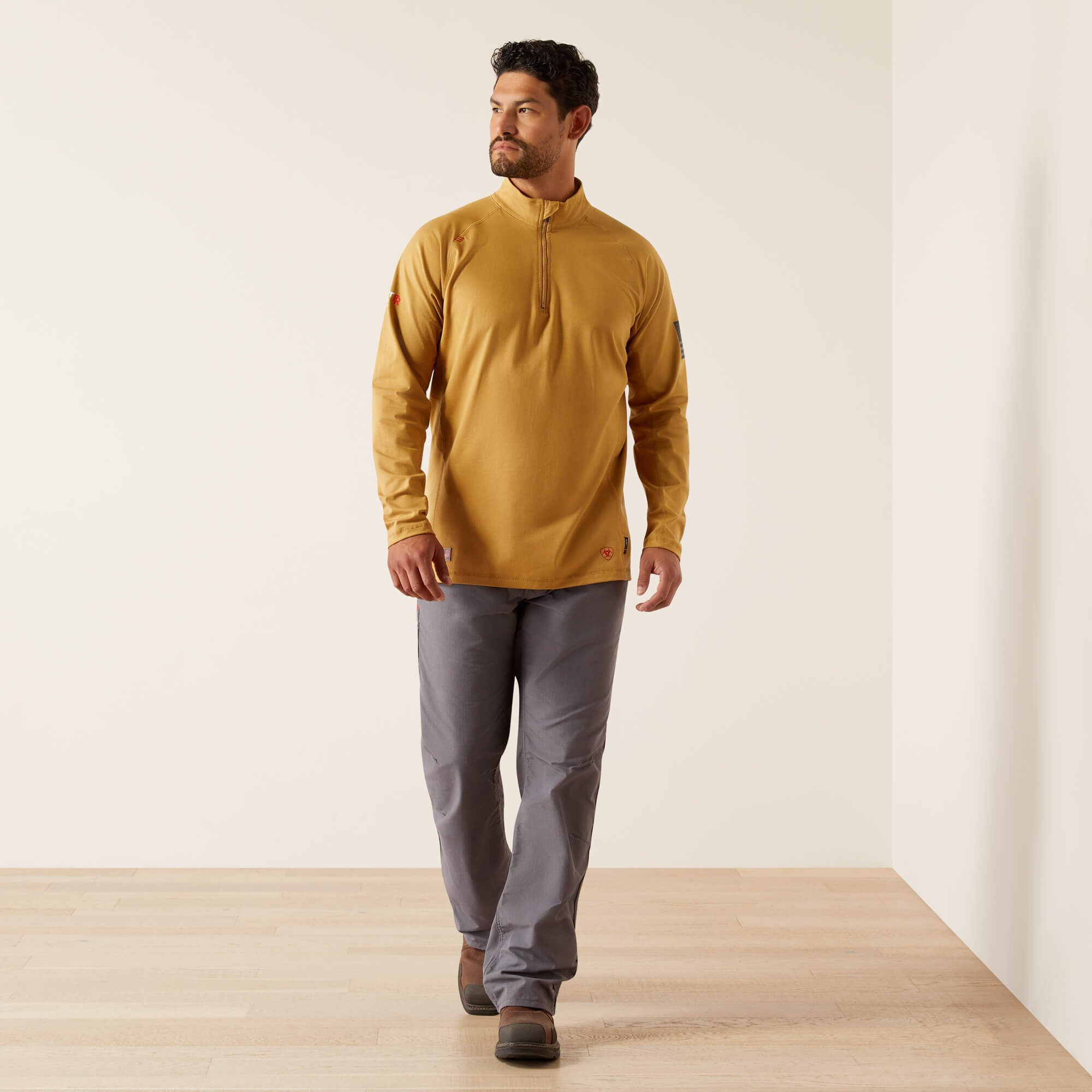 FR Combat Stretch Patriot 1/4 Zip Work Shirt-Ariat