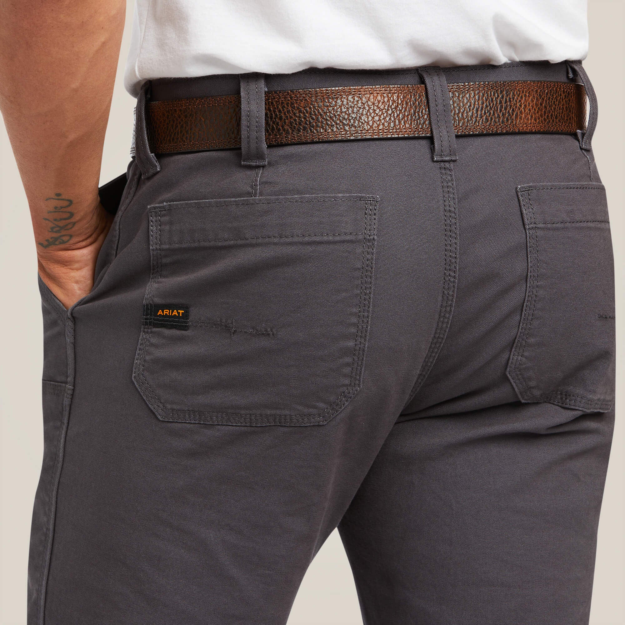 Rebar M7 Slim DuraStretch Made Tough Double Front Straight Pant-Ariat